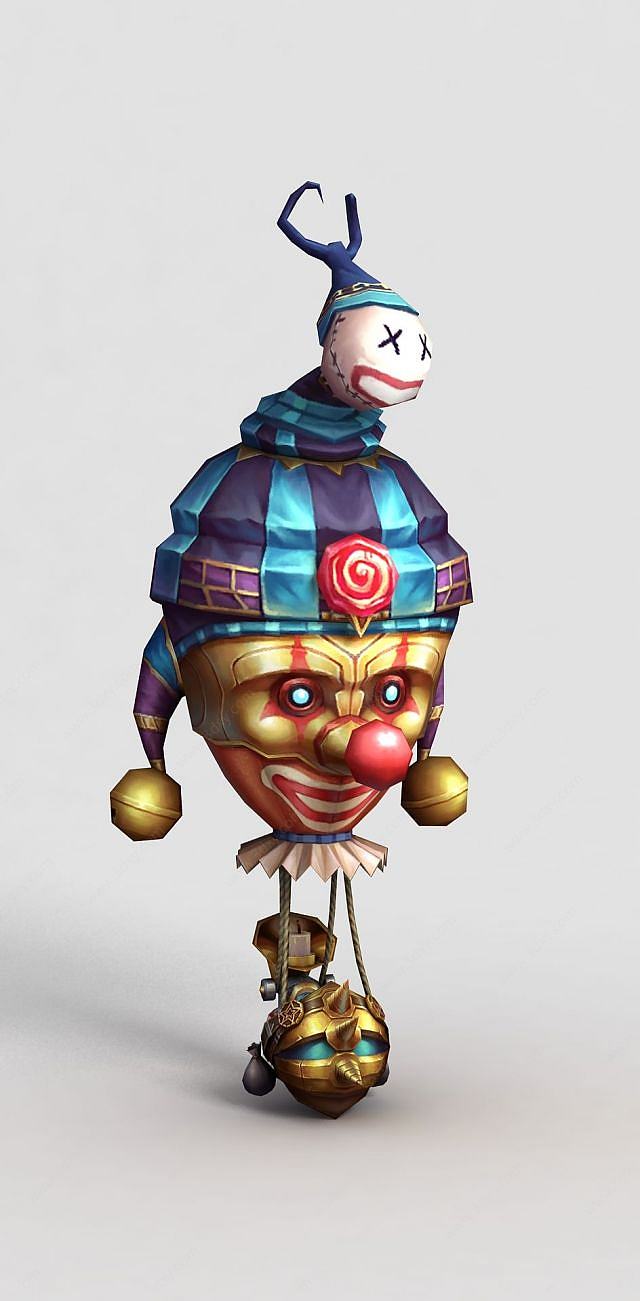 游戏人物角色小丑3D模型
