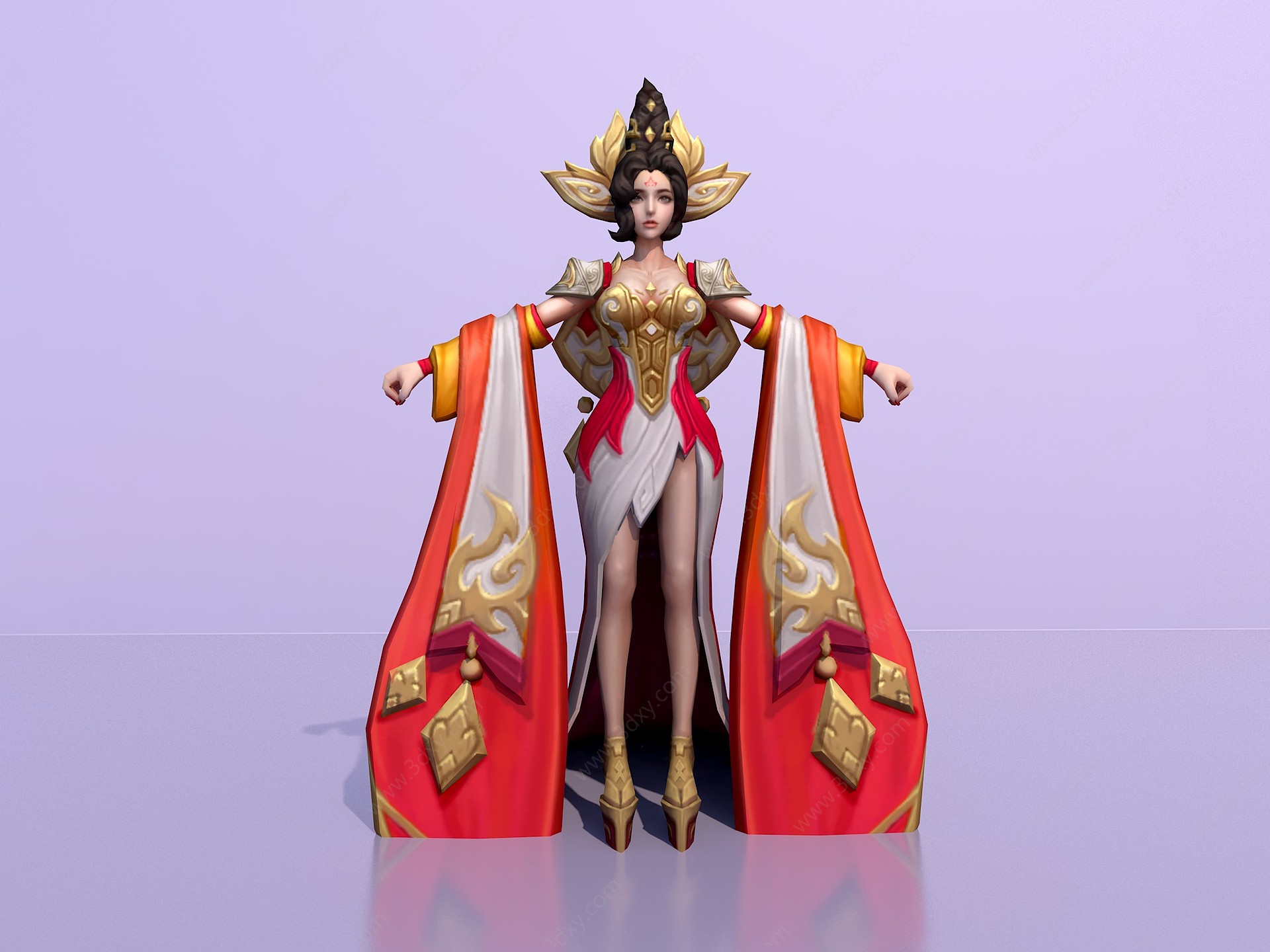 王者荣耀2013游戏女角色3D模型