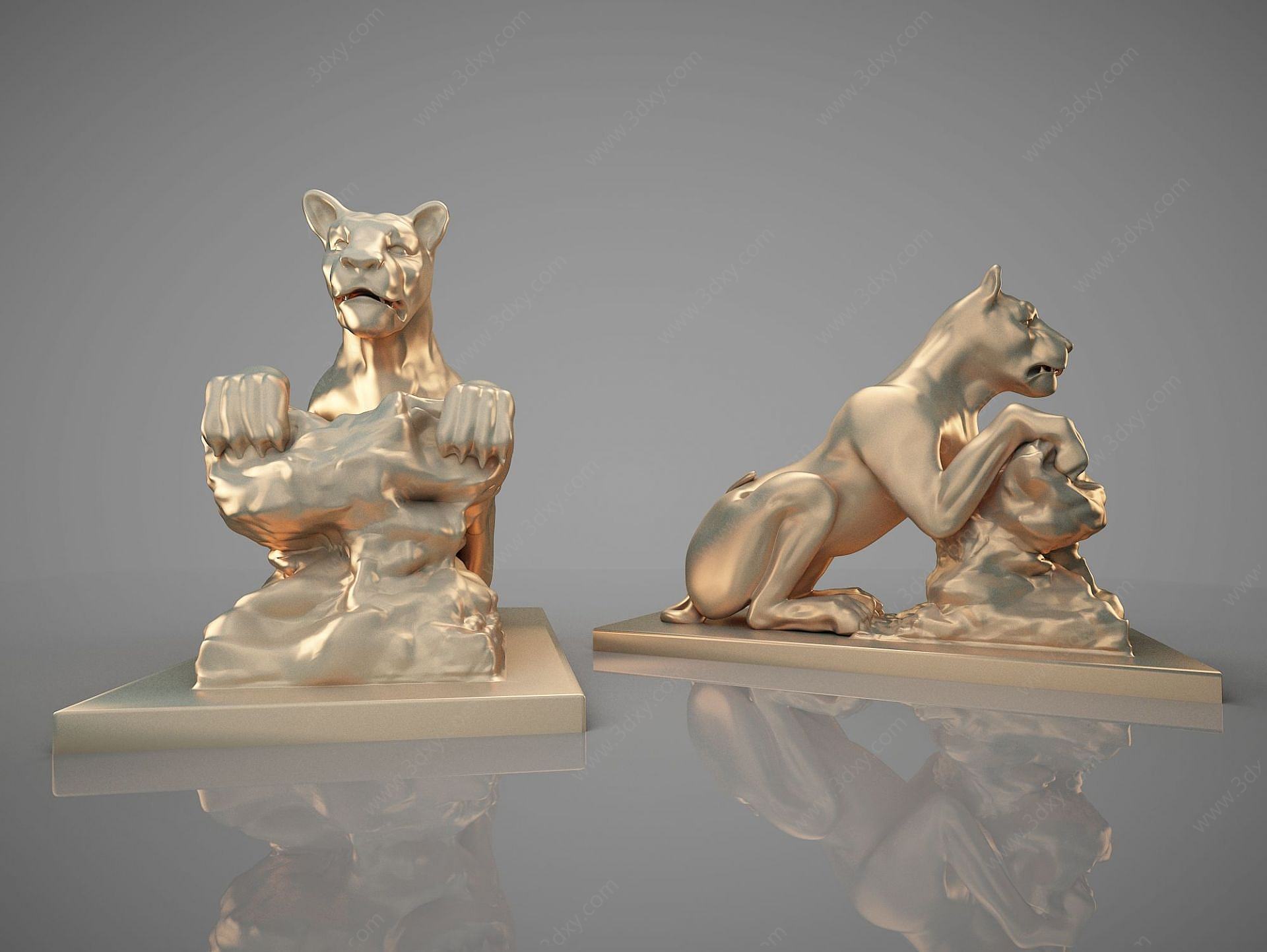 新中式饰品狮子3D模型