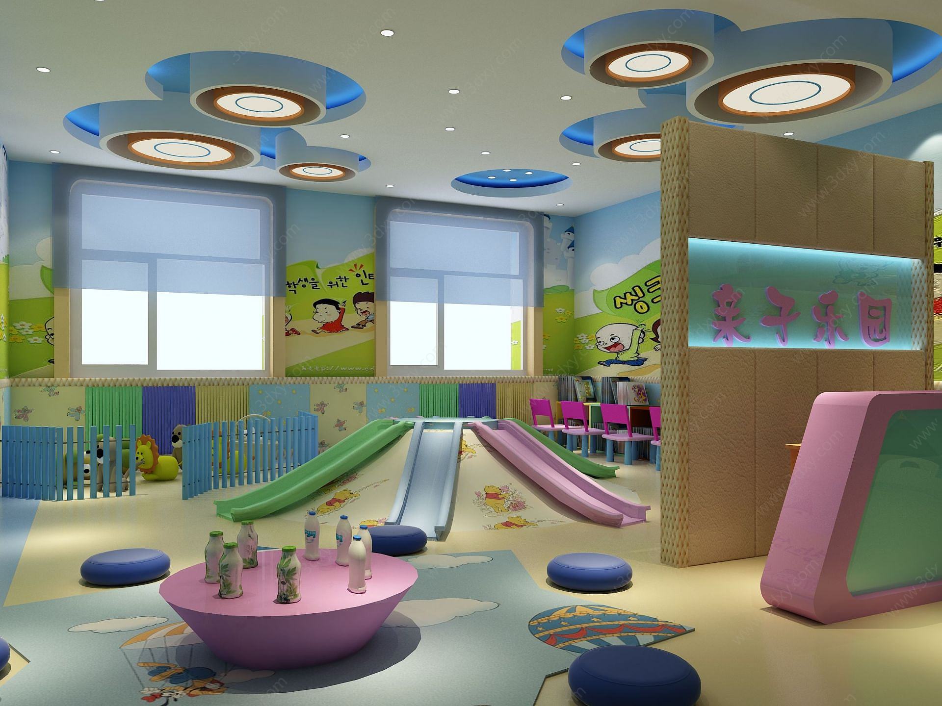 幼儿园活动区3D模型