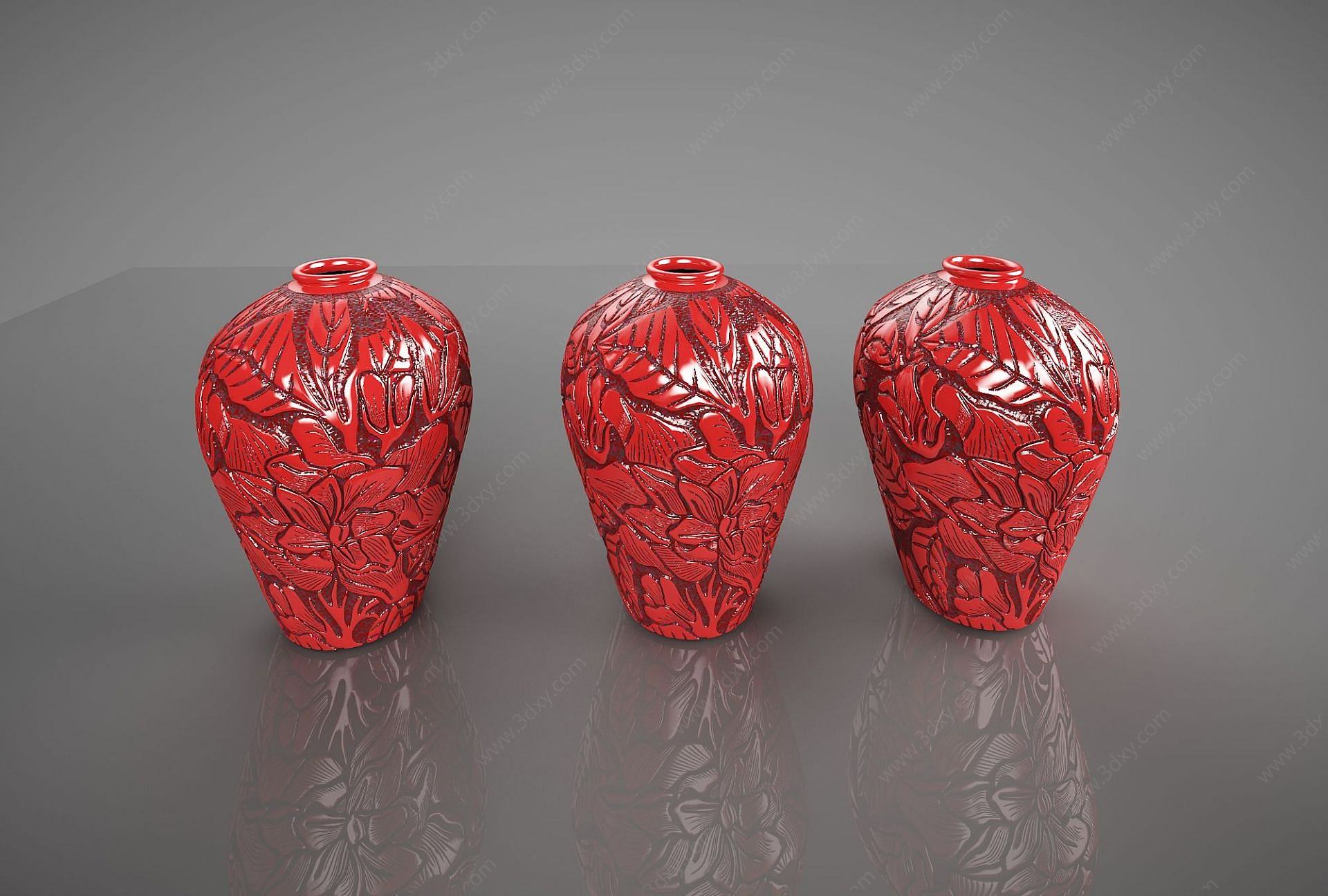新中式古典家居饰品摆件3D模型