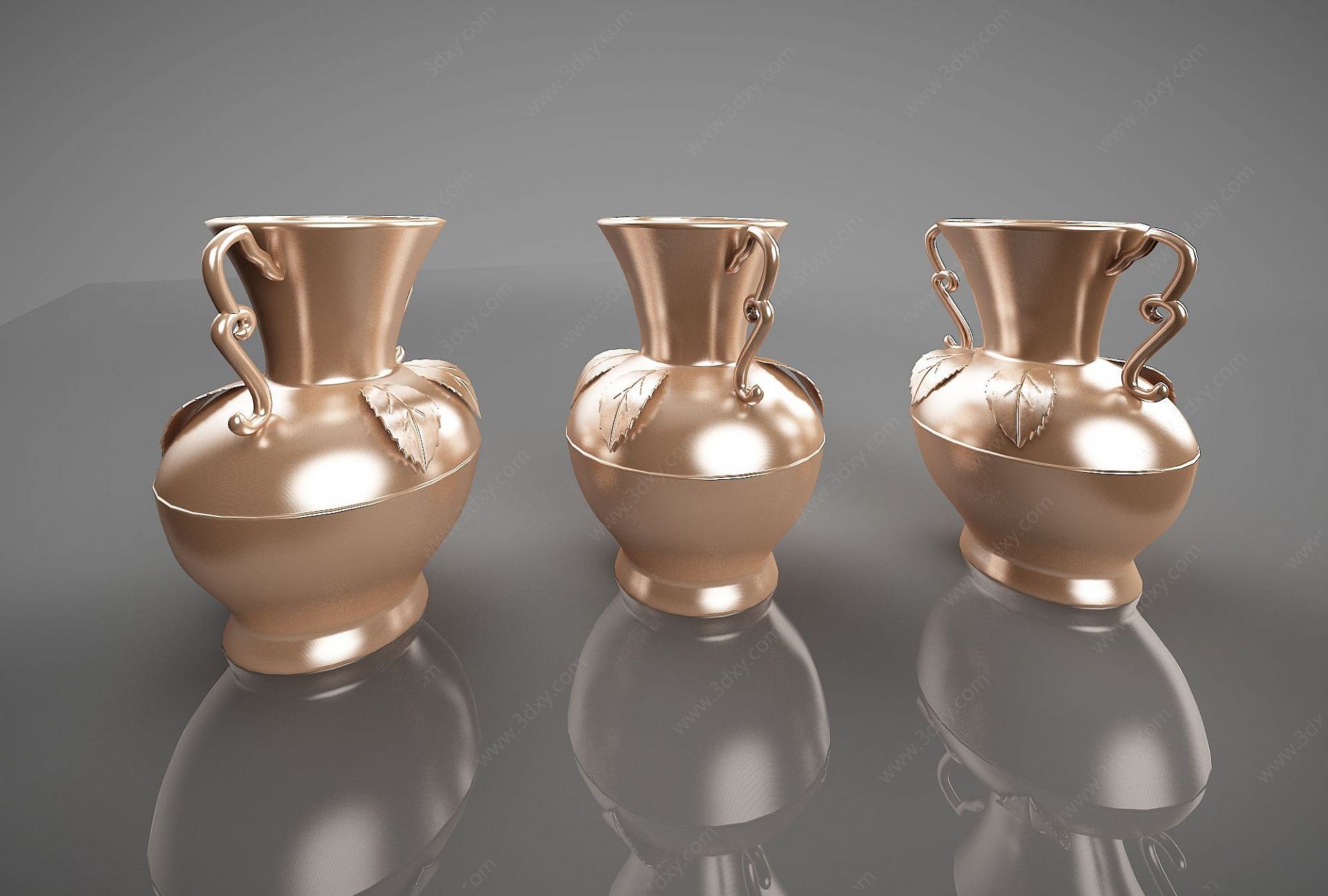 新中式摆件花瓶3D模型
