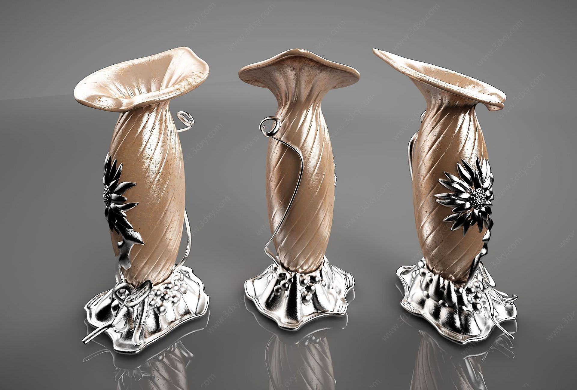 新中式摆件花瓶3D模型