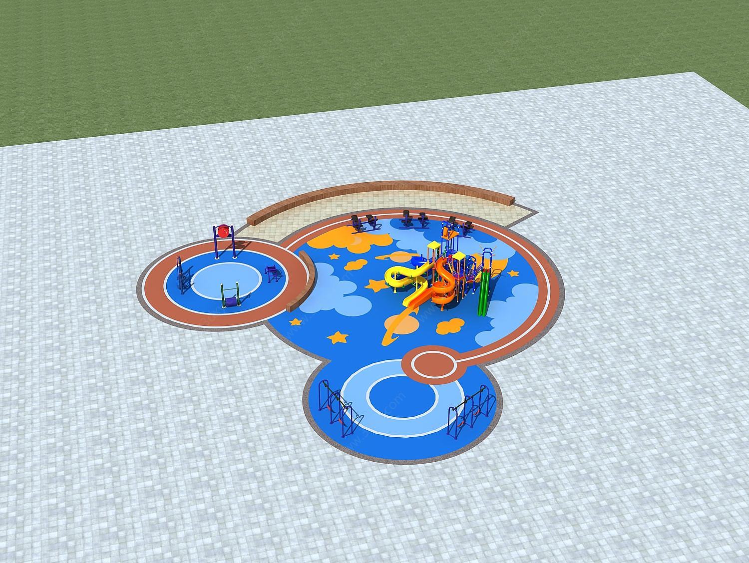 游乐场景场所设施3D模型