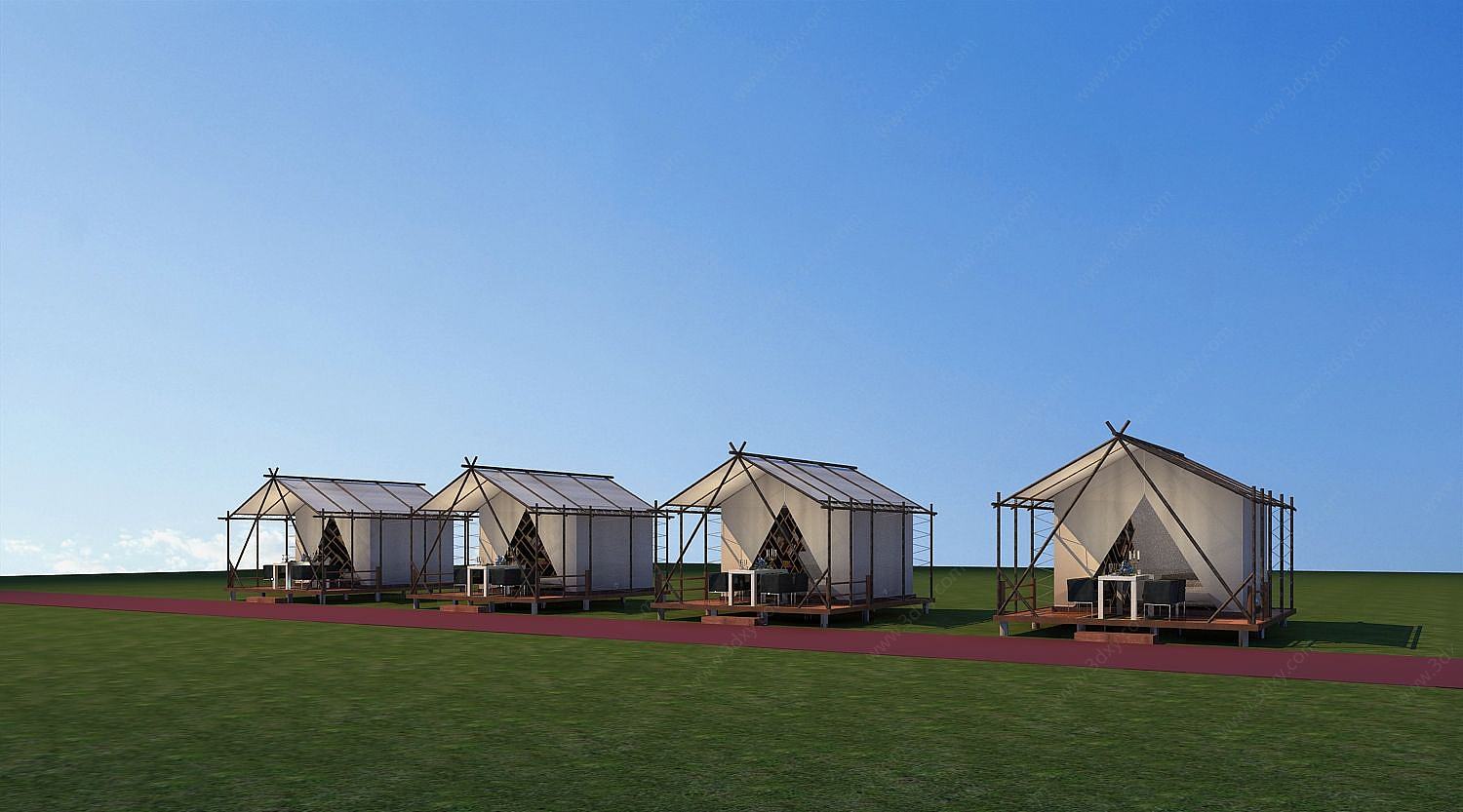帐篷式酒店3D模型