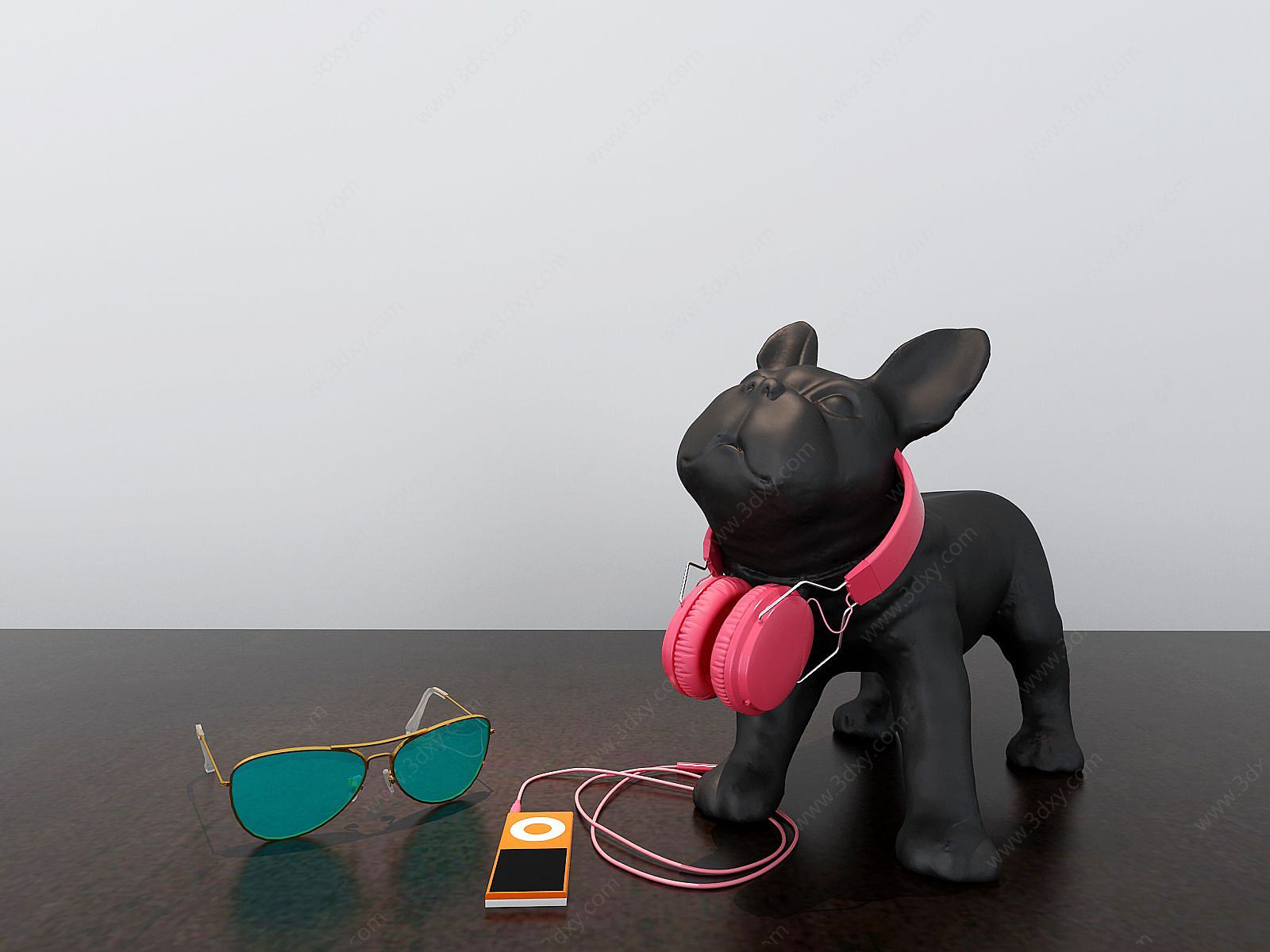 现代时尚小狗摆件3D模型