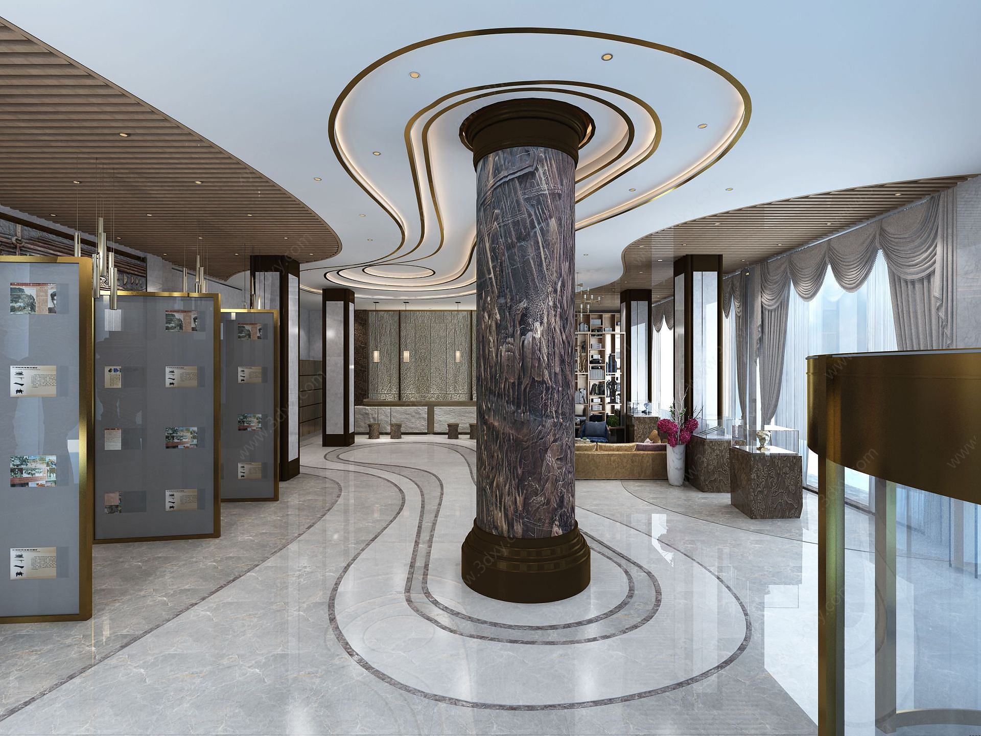 现代风格酒店3D模型