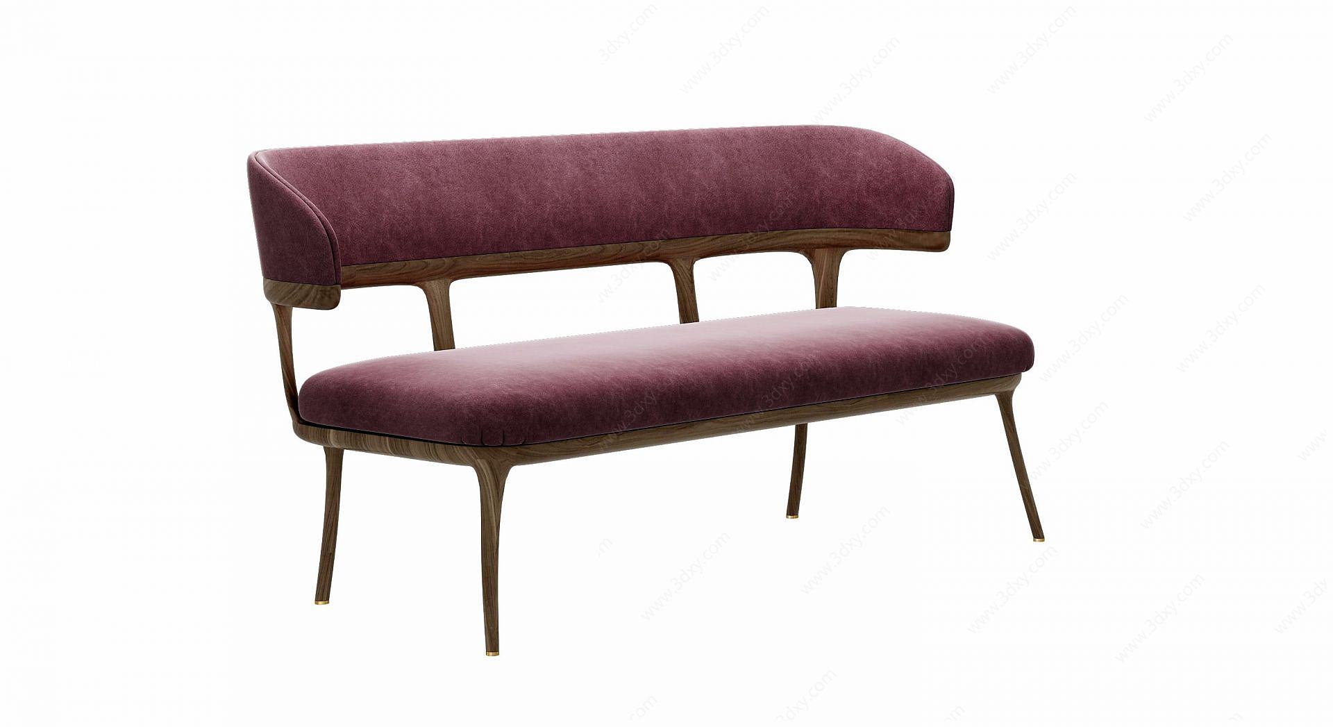 双人沙发椅3D模型