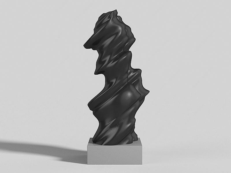 黑檀木艺术品摆件3D模型