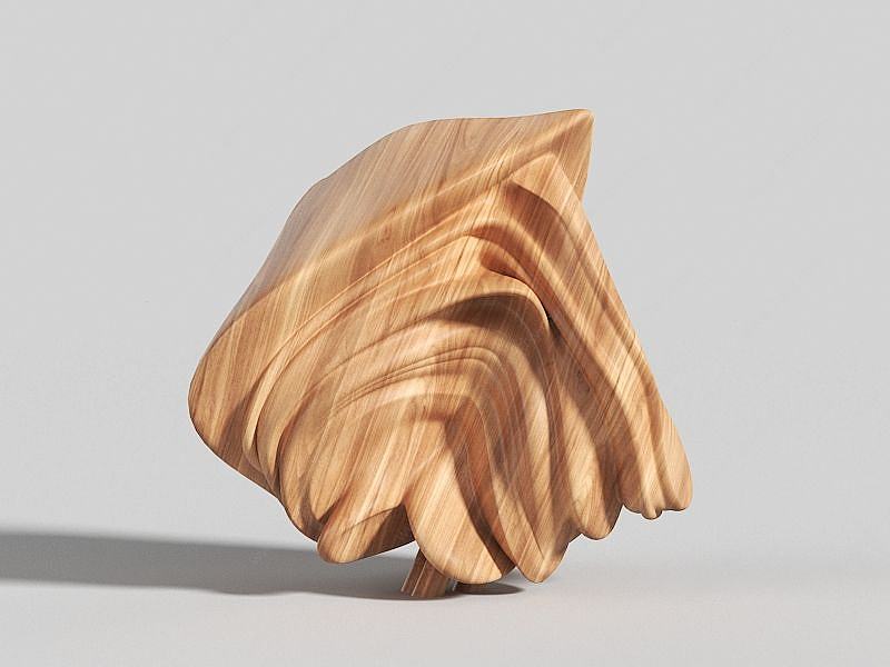 木质雕刻摆件3D模型