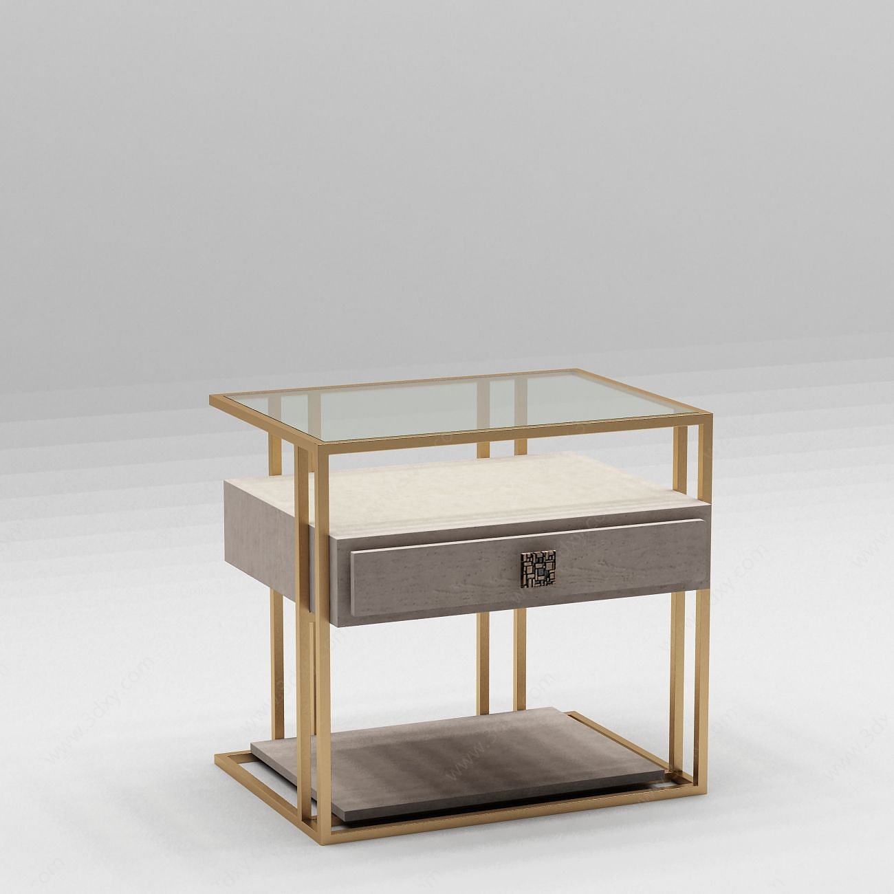 现代简约床头柜3D模型
