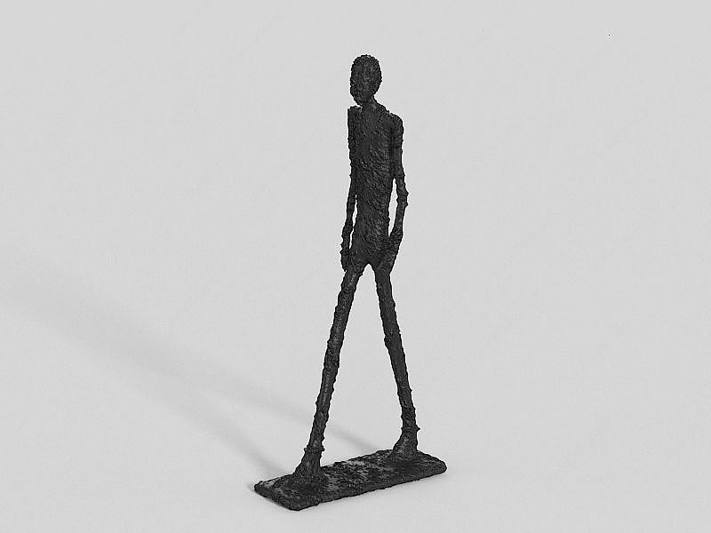 行走的人金属雕塑3D模型