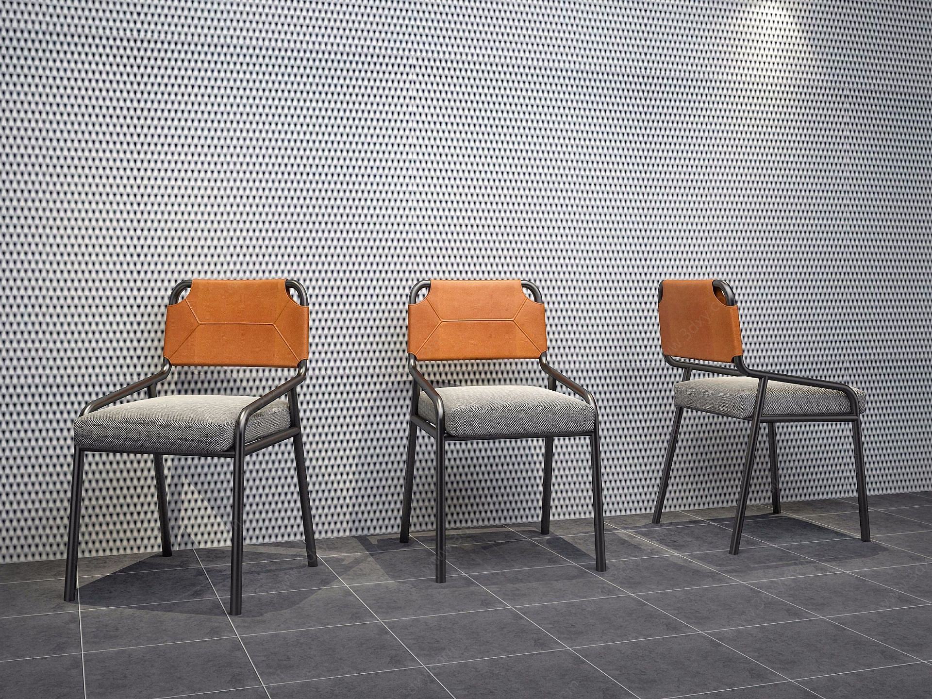 户外公众椅子3D模型