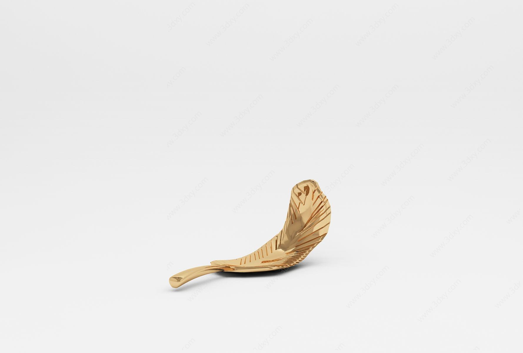创意羽毛造型摆件3D模型