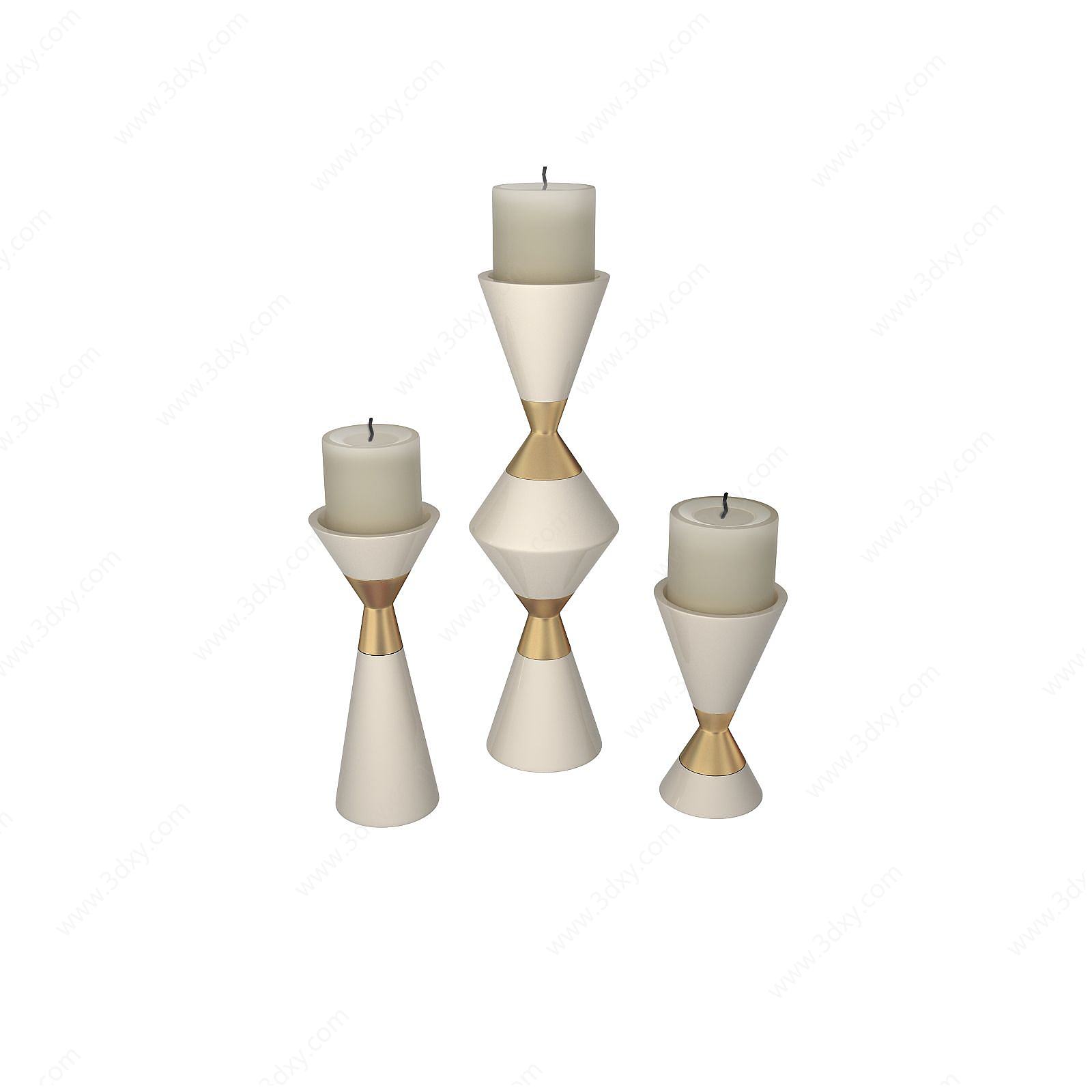 蜡烛台摆件组合3D模型