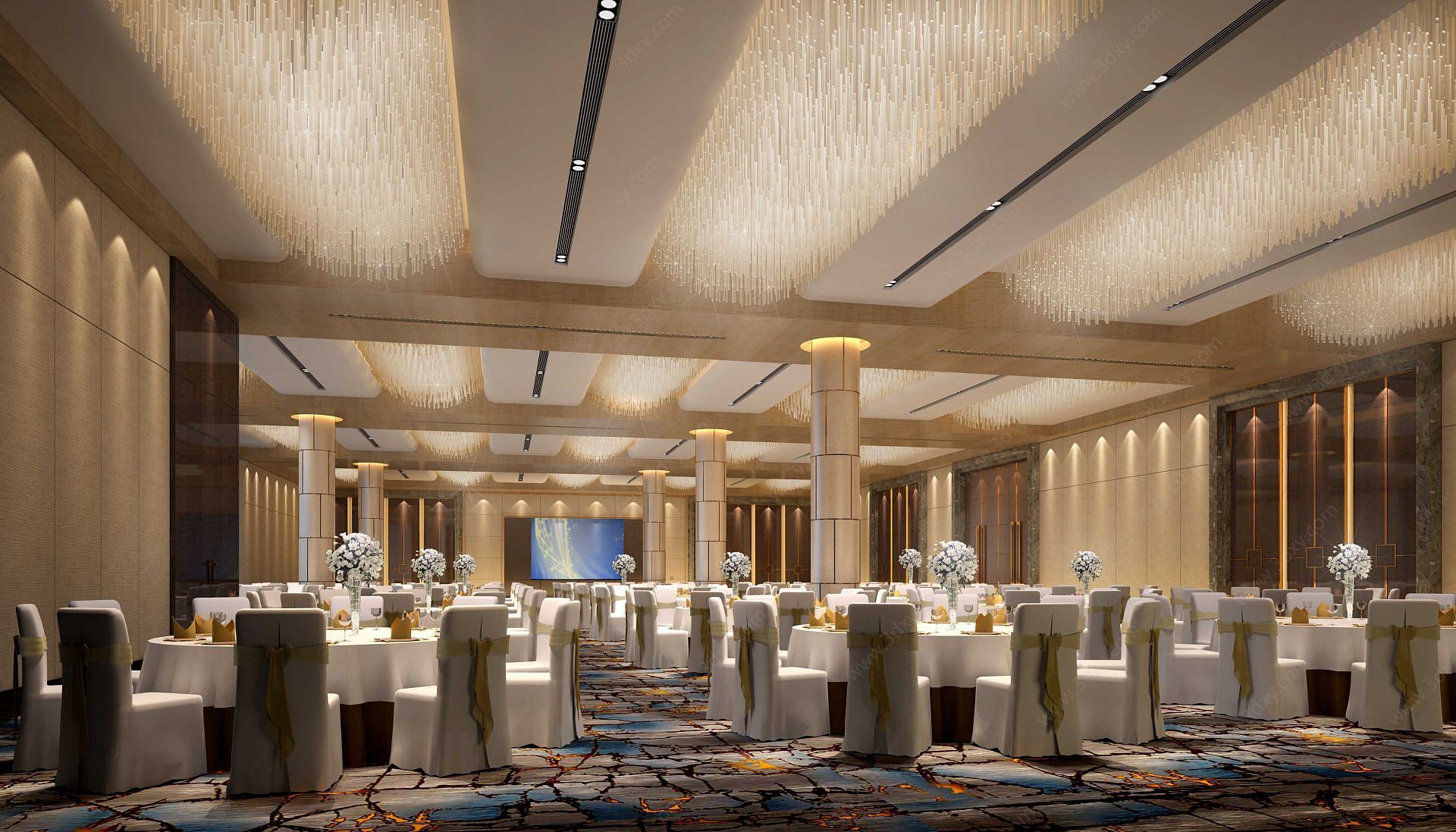 高端宴会厅3D模型