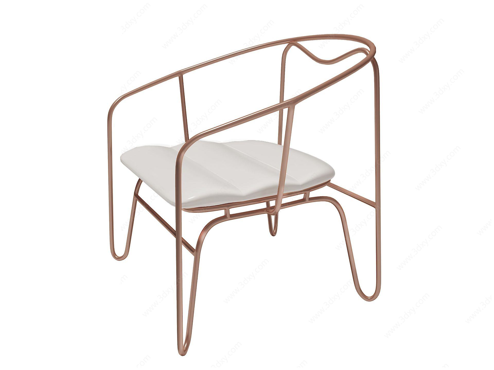 现代金属休闲椅3D模型