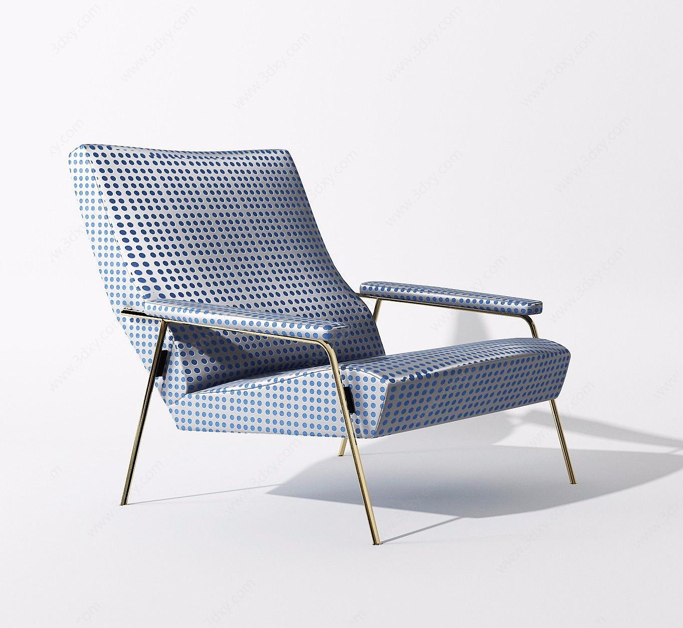 现代休闲椅靠背椅3D模型