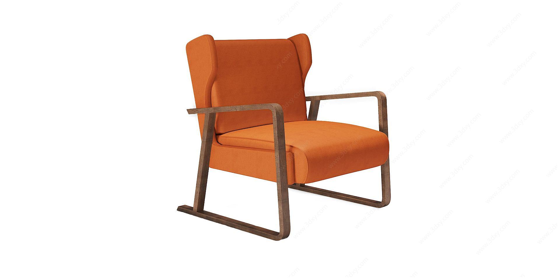 休闲椅靠背椅3D模型