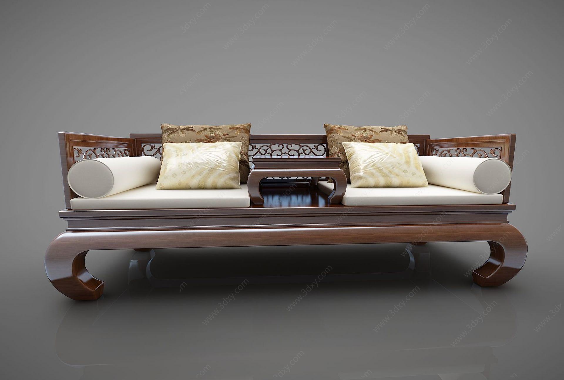 中式风格罗汉床3D模型