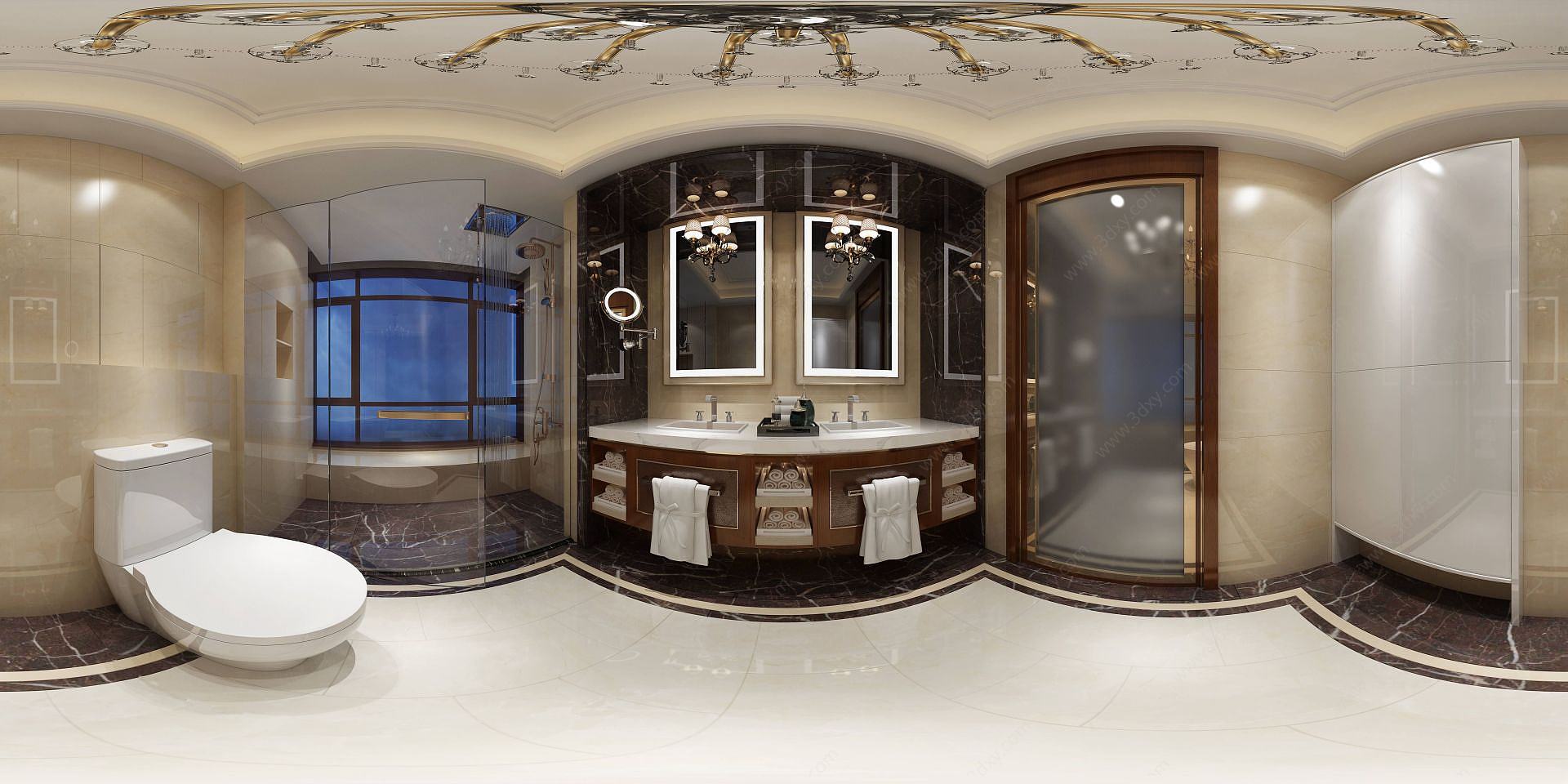 现代卫浴空间3D模型