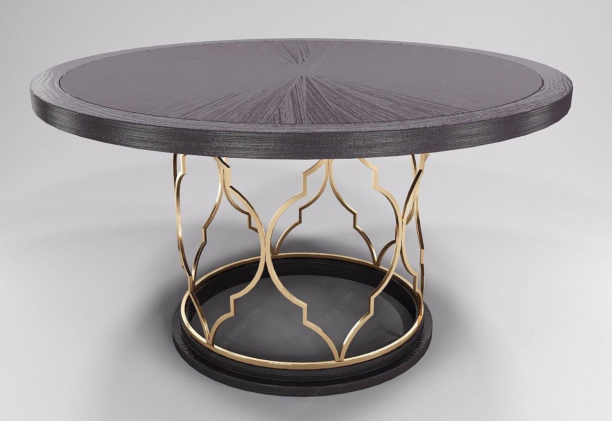 金属创意圆桌3D模型
