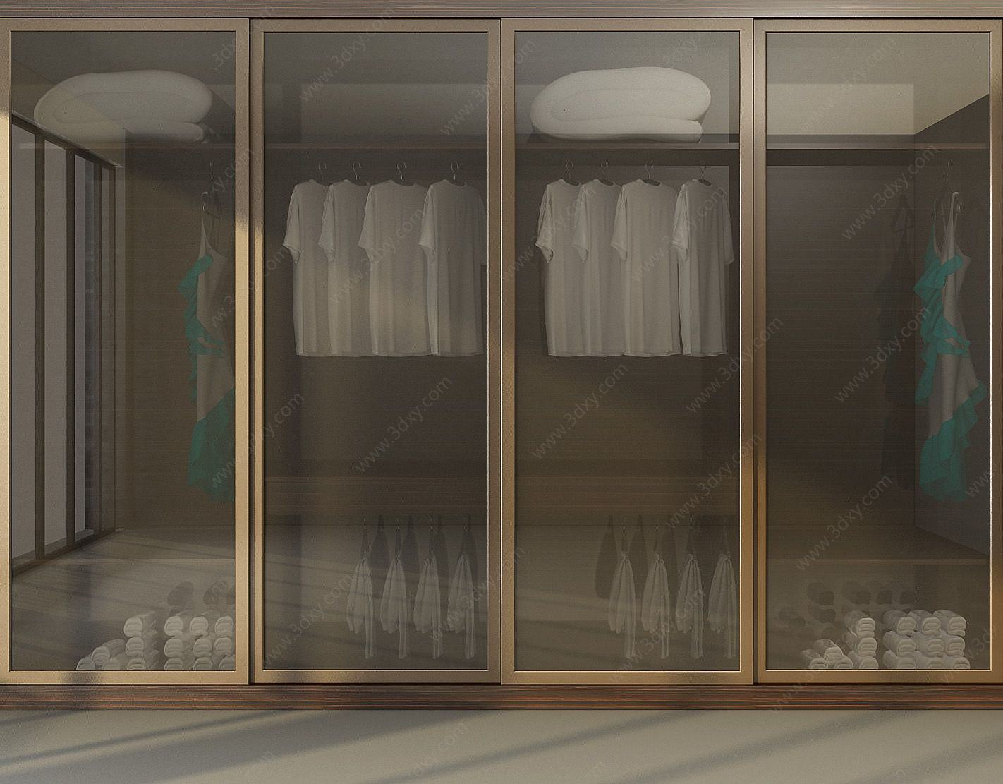 透明衣柜3D模型
