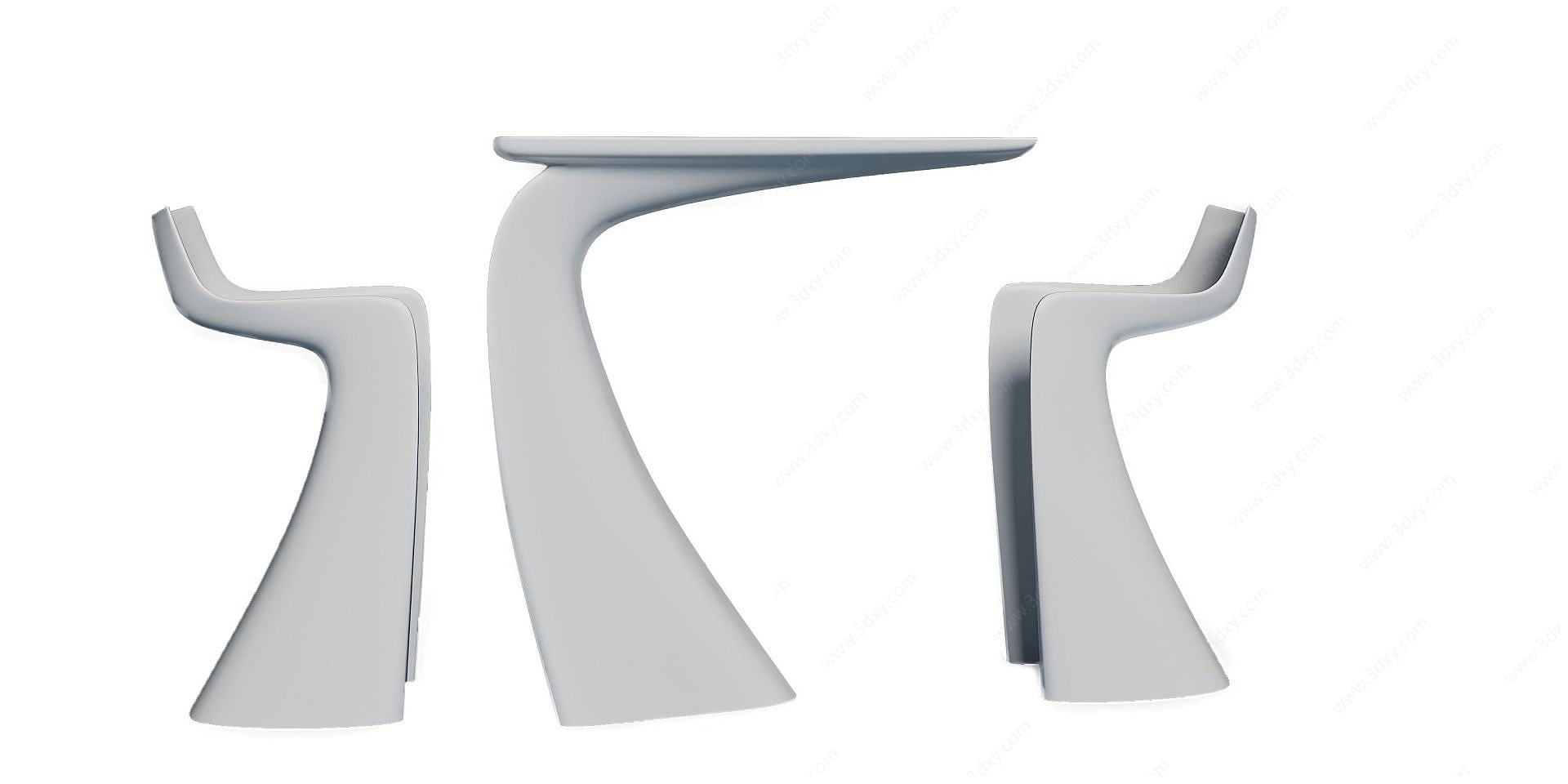 现代时尚座椅组合3D模型