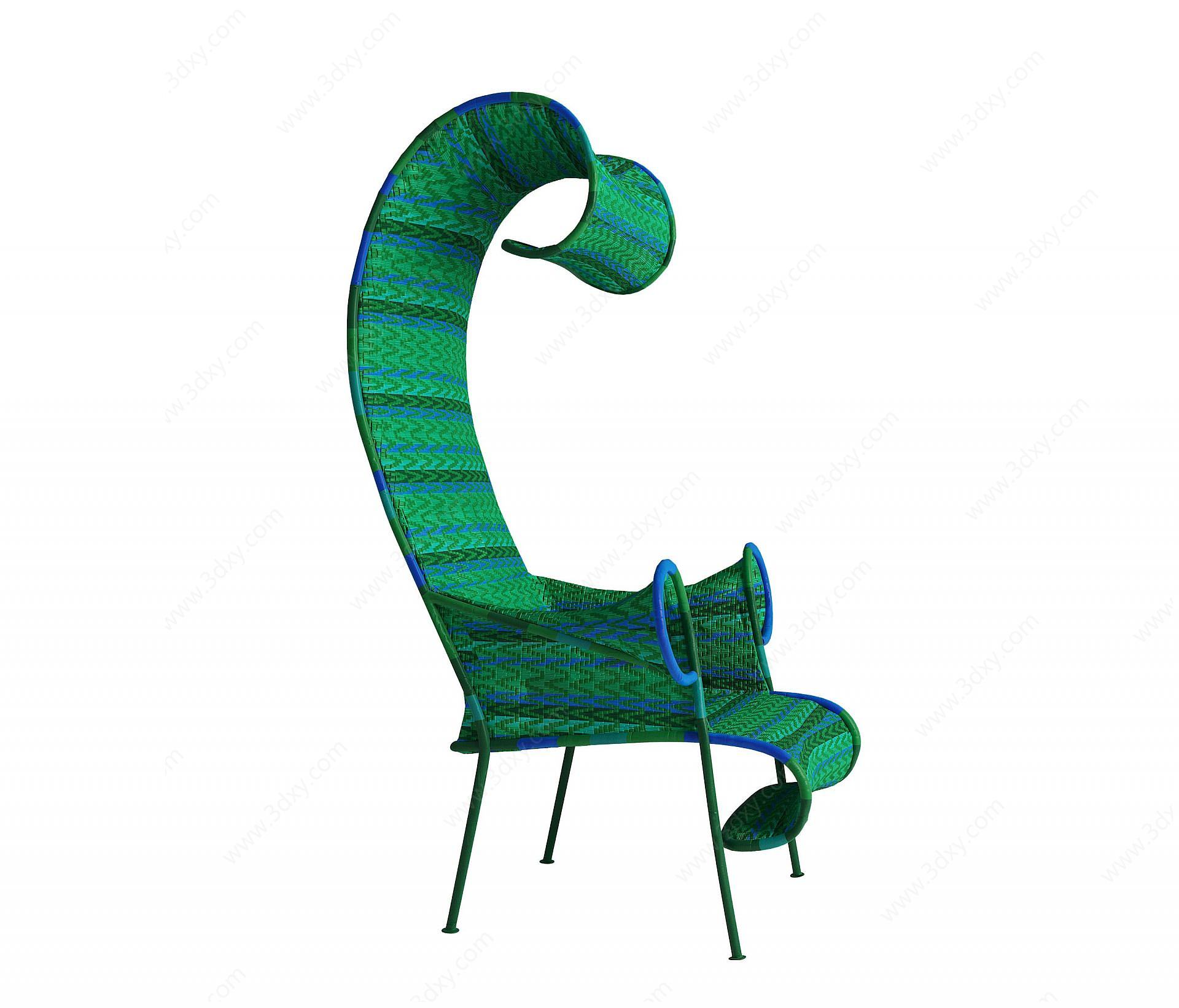 现代创意编织单椅3D模型