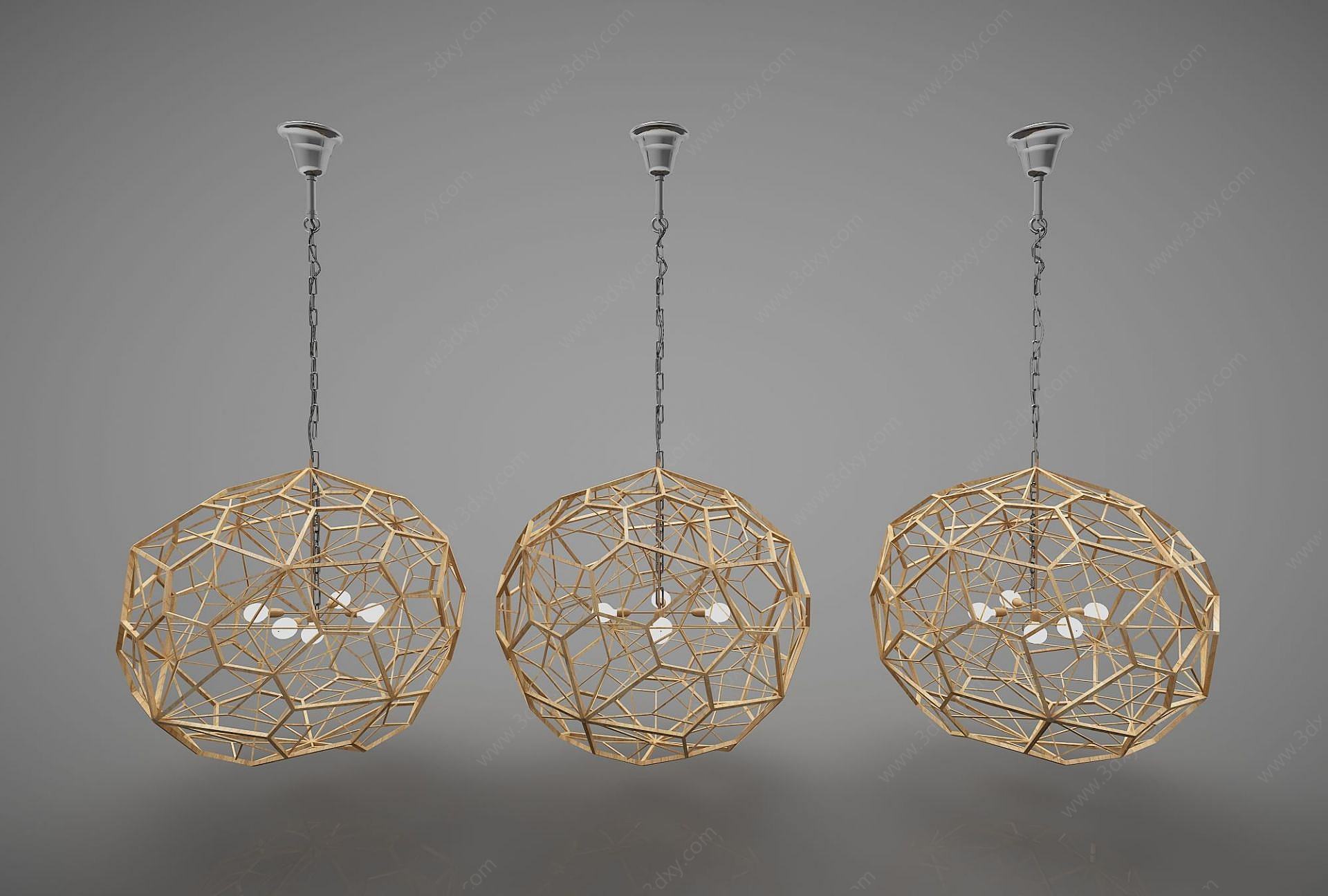 创意金属吊灯3D模型