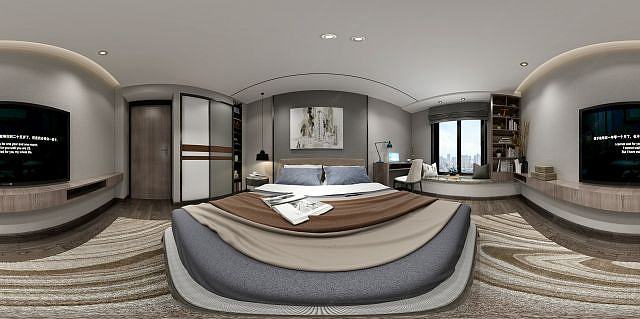 现代风格卧室3D模型