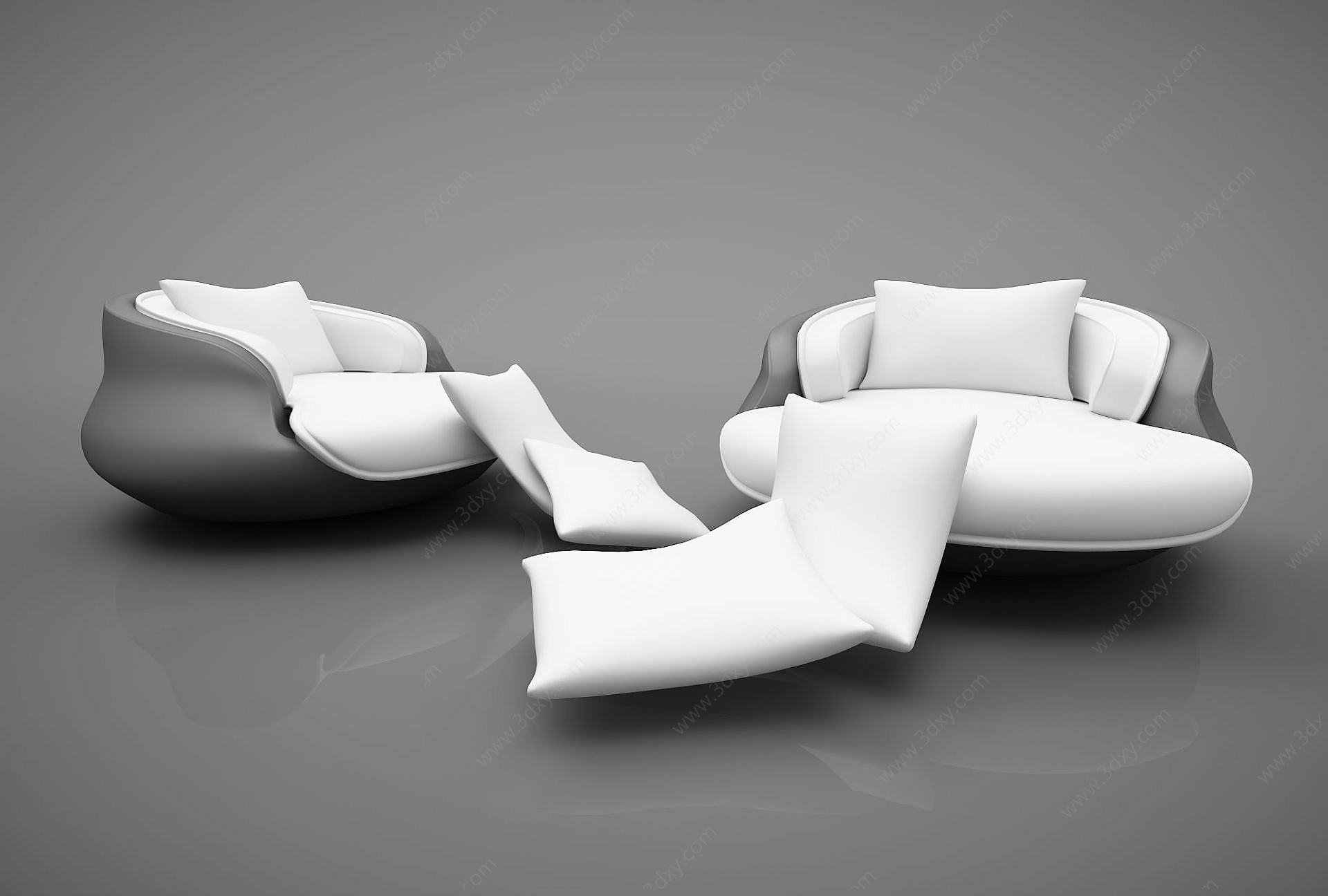 现代创意休闲沙发3D模型