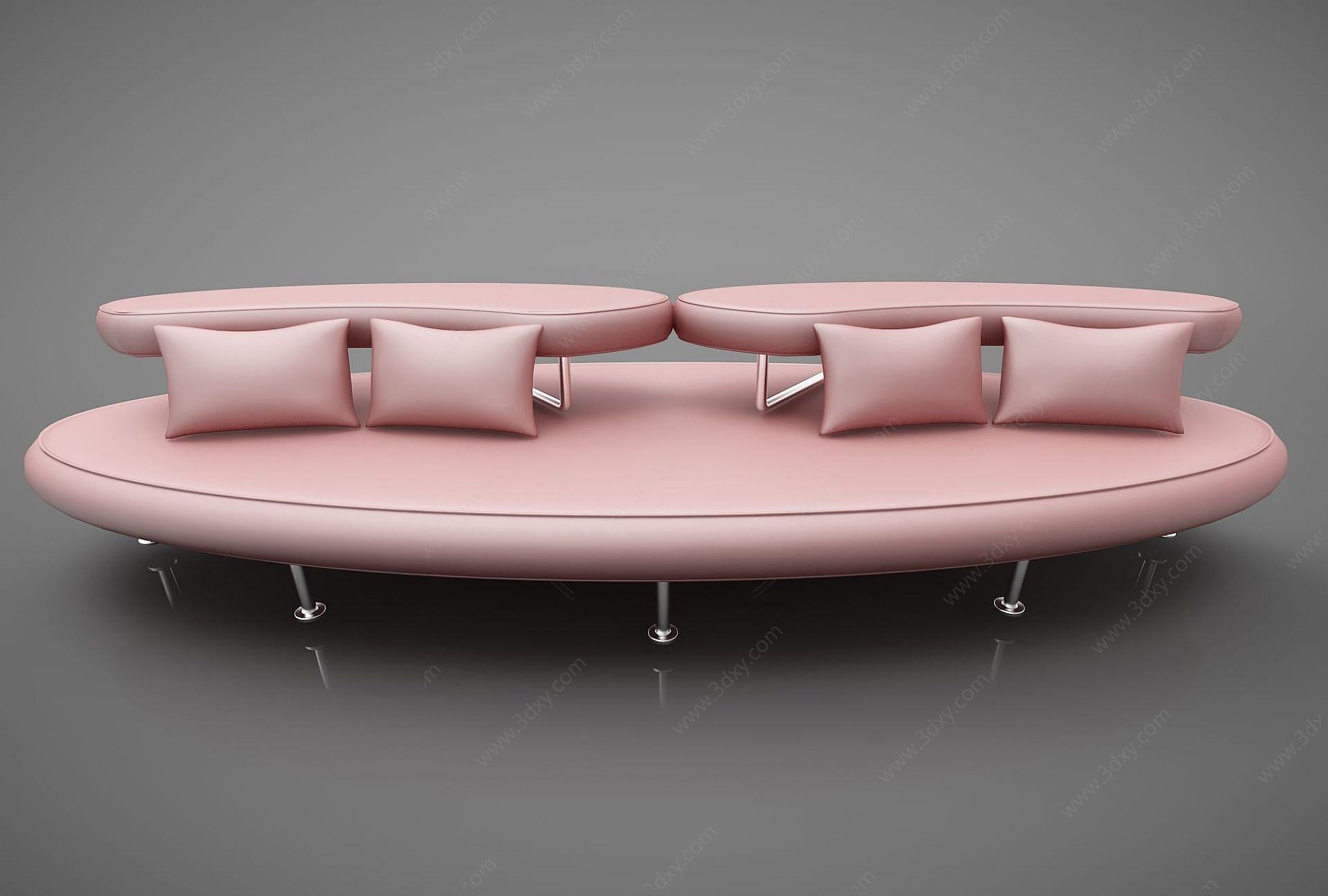 休闲多人沙发3D模型
