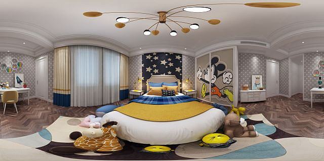 现代风卧室3D模型