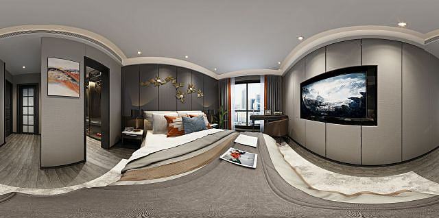 现代风格卧室3D模型