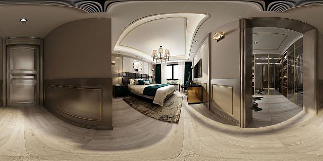 新古典卧室空间3D模型