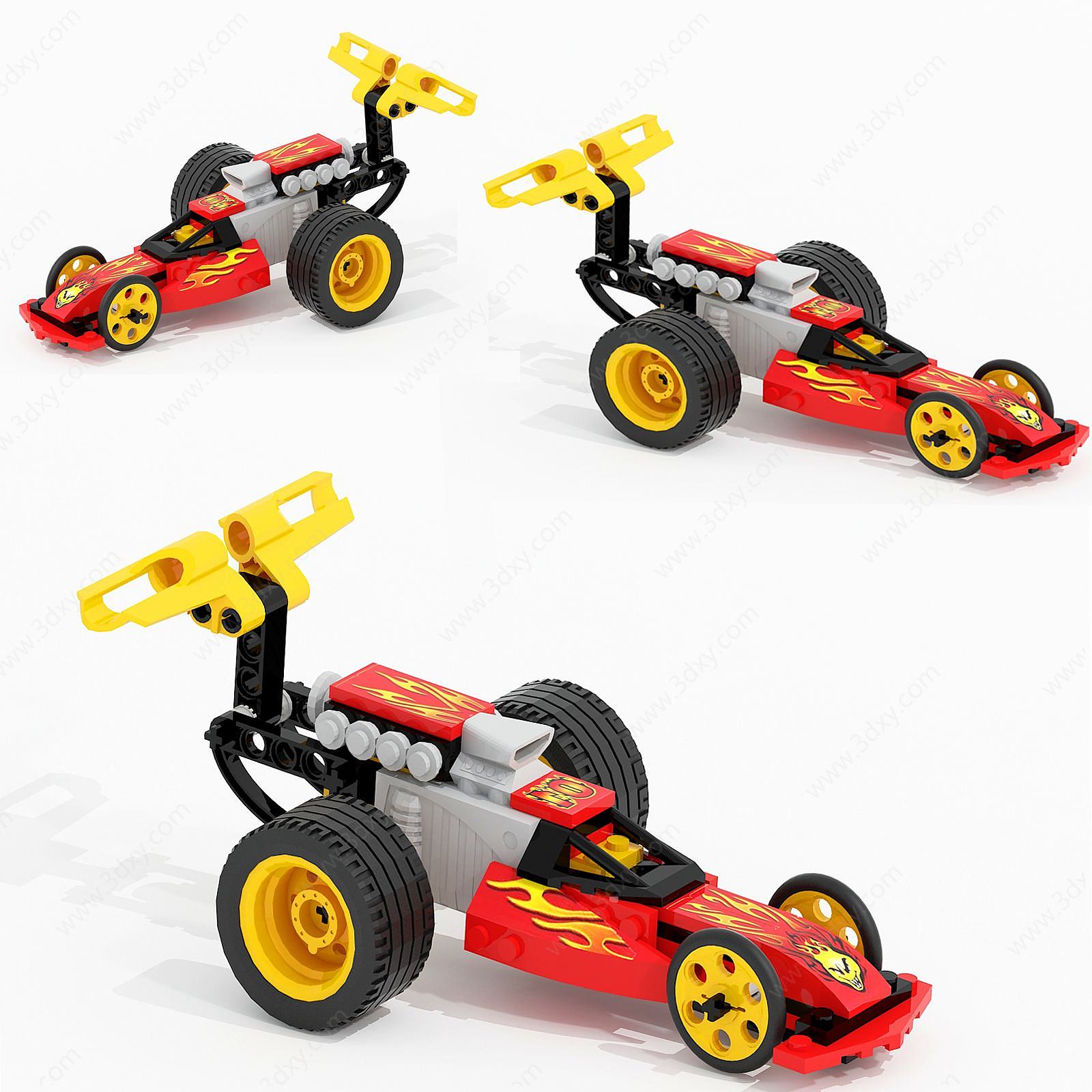 儿童飞车玩具3D模型