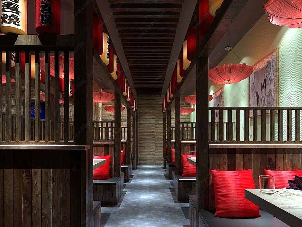中式风格餐厅3D模型