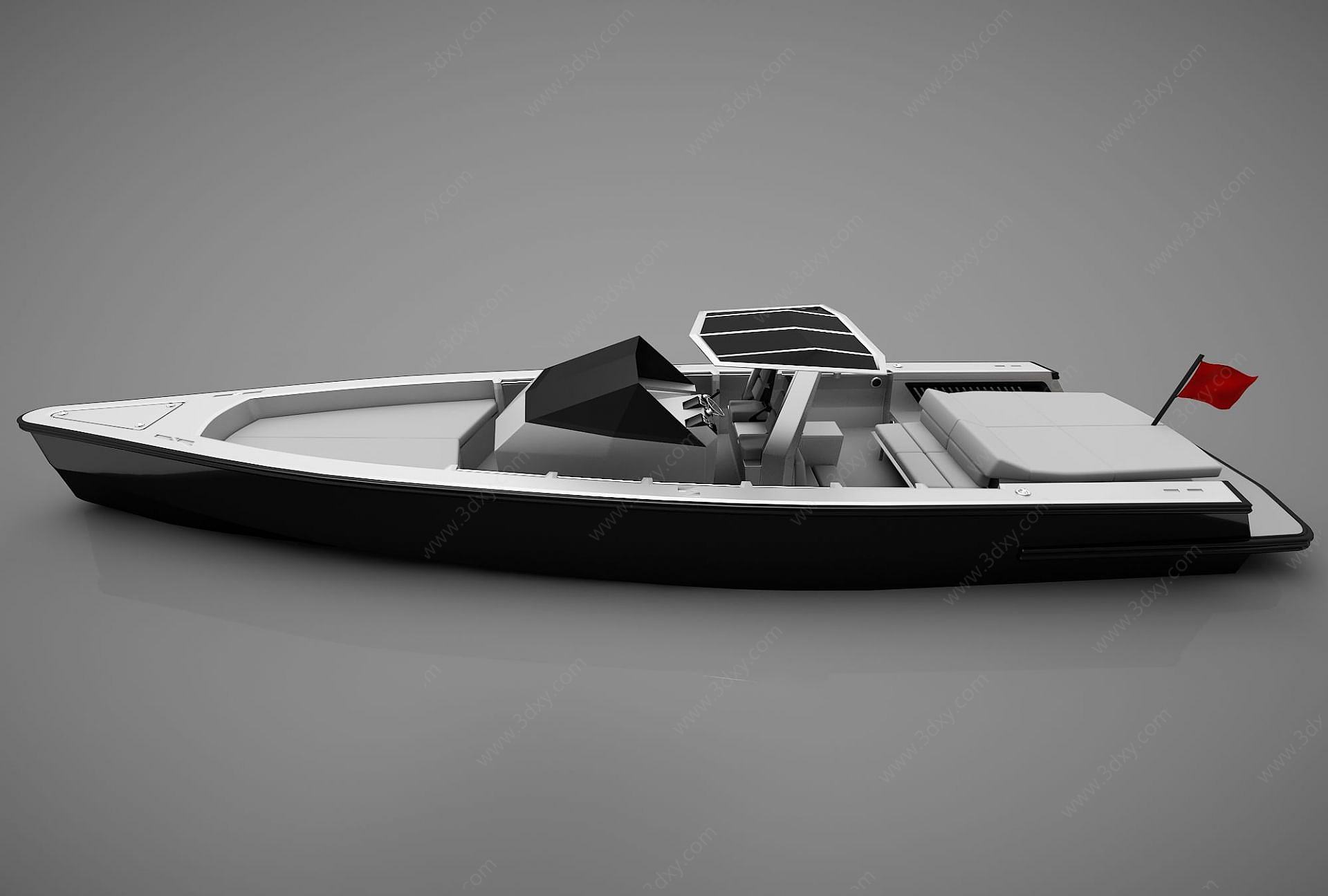 现代小船3D模型