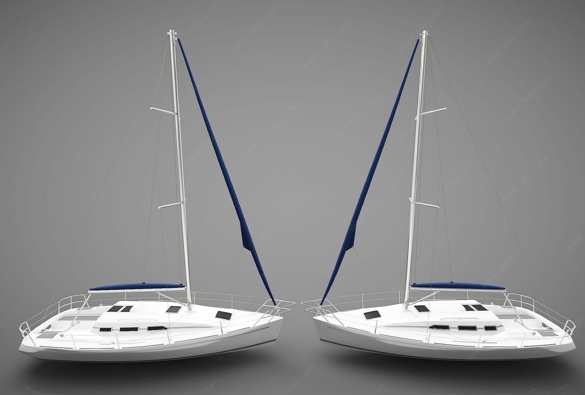现代船组合3D模型