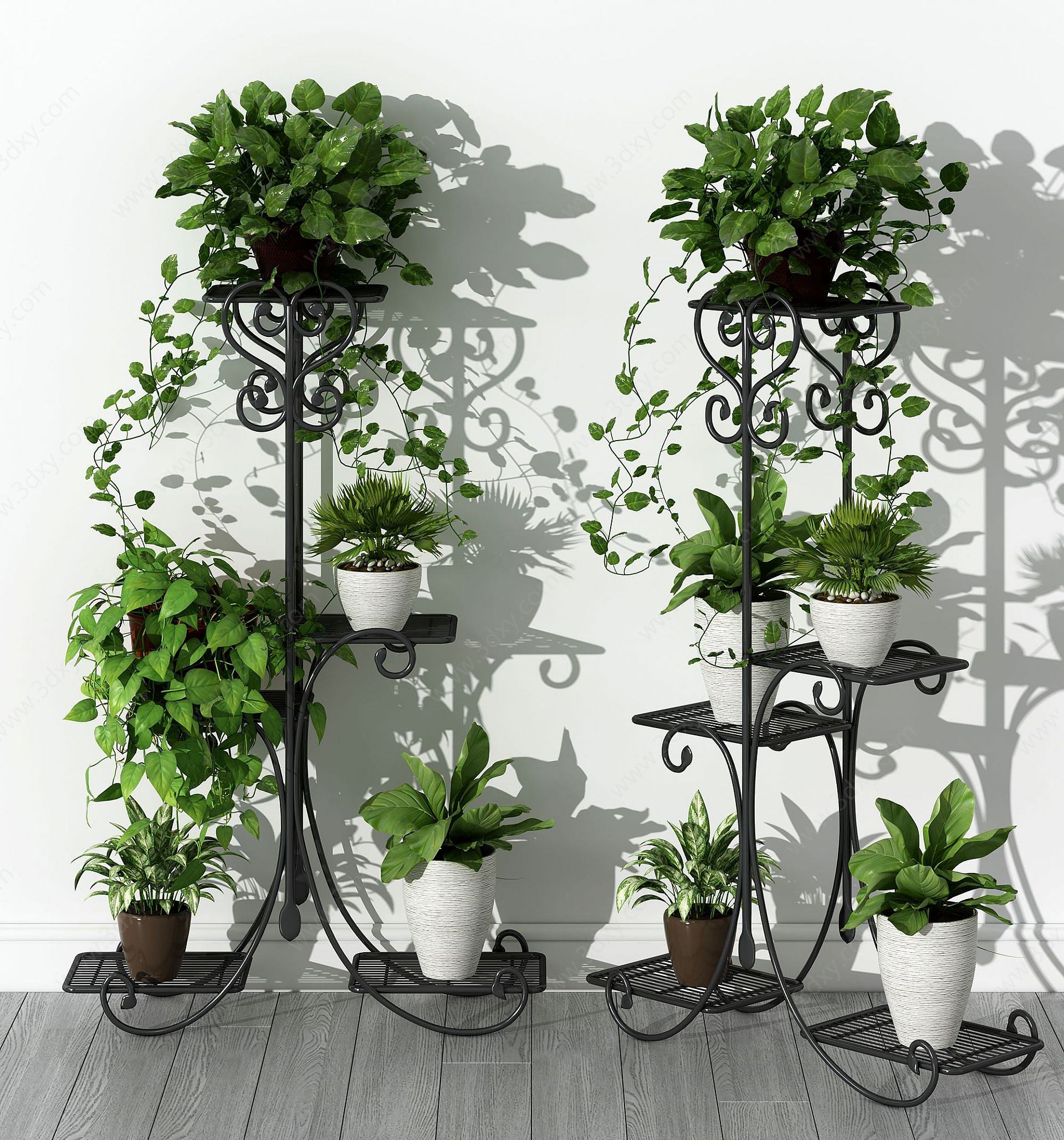 美式植物架3D模型