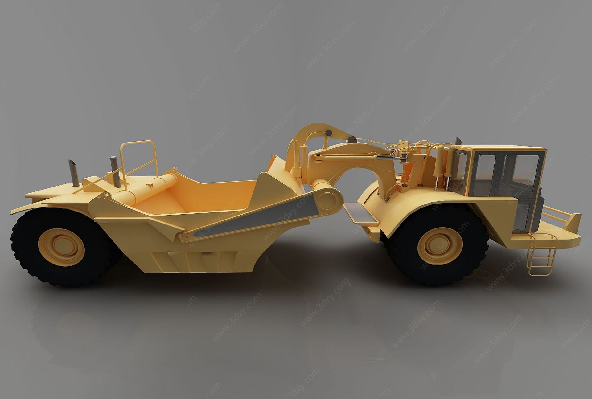 现代推土车3D模型