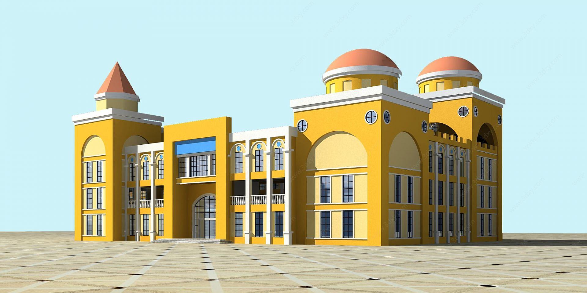 幼儿园大楼3D模型