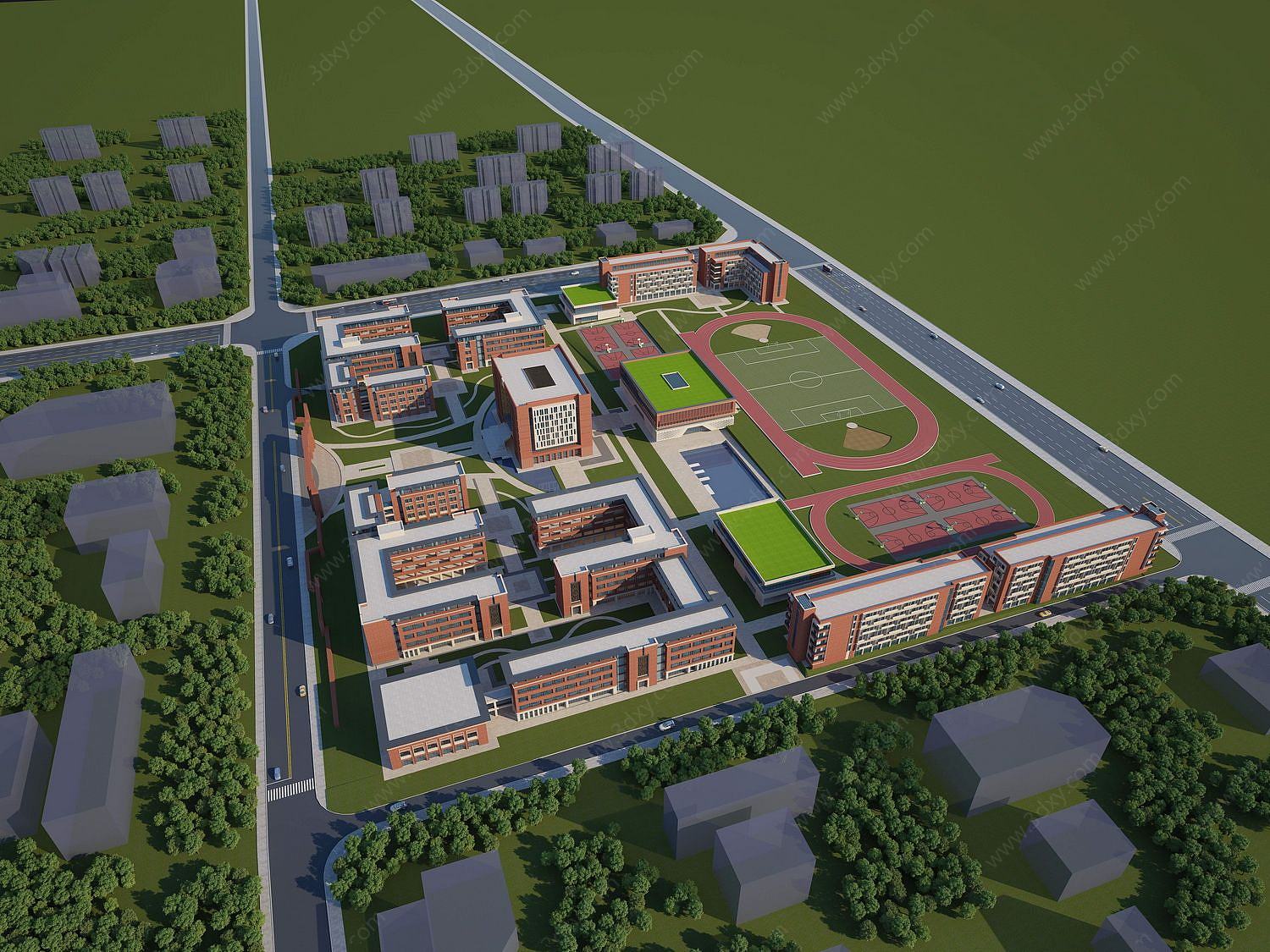 学校大楼3D模型