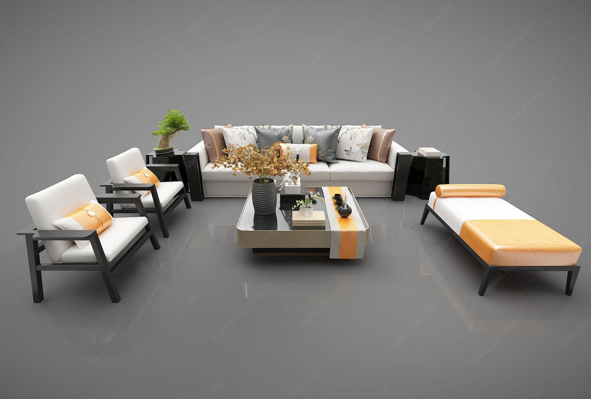 新中式风格家具3D模型