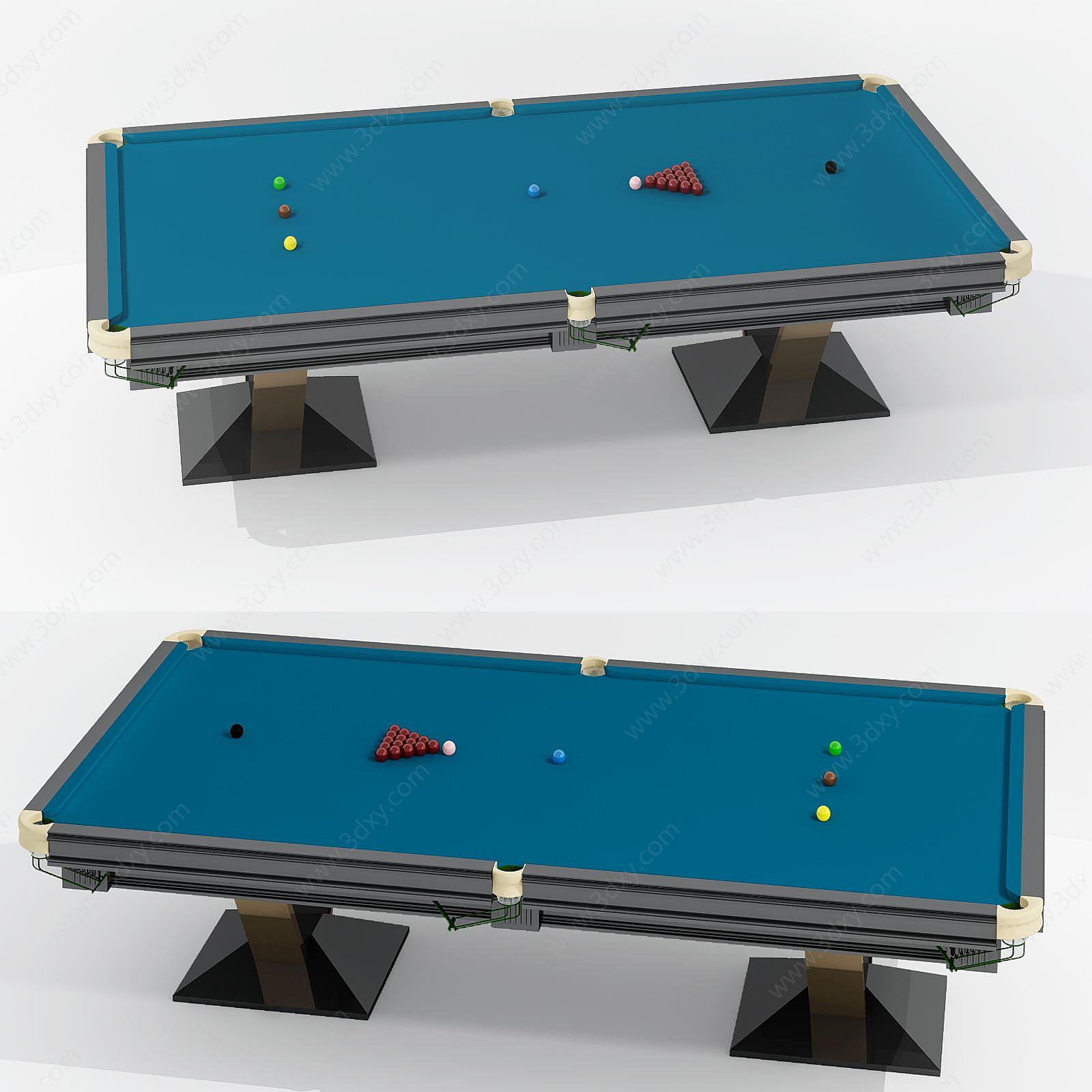 现代台球桌3D模型