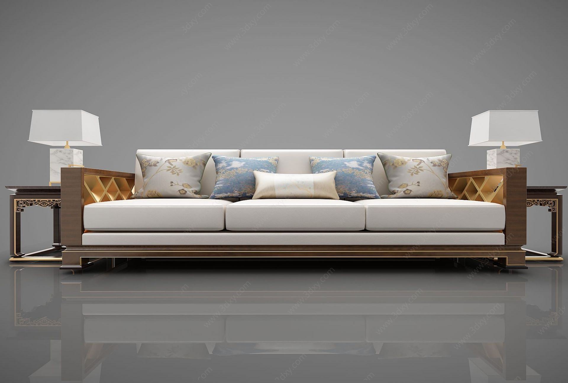 新中式风格沙发3D模型