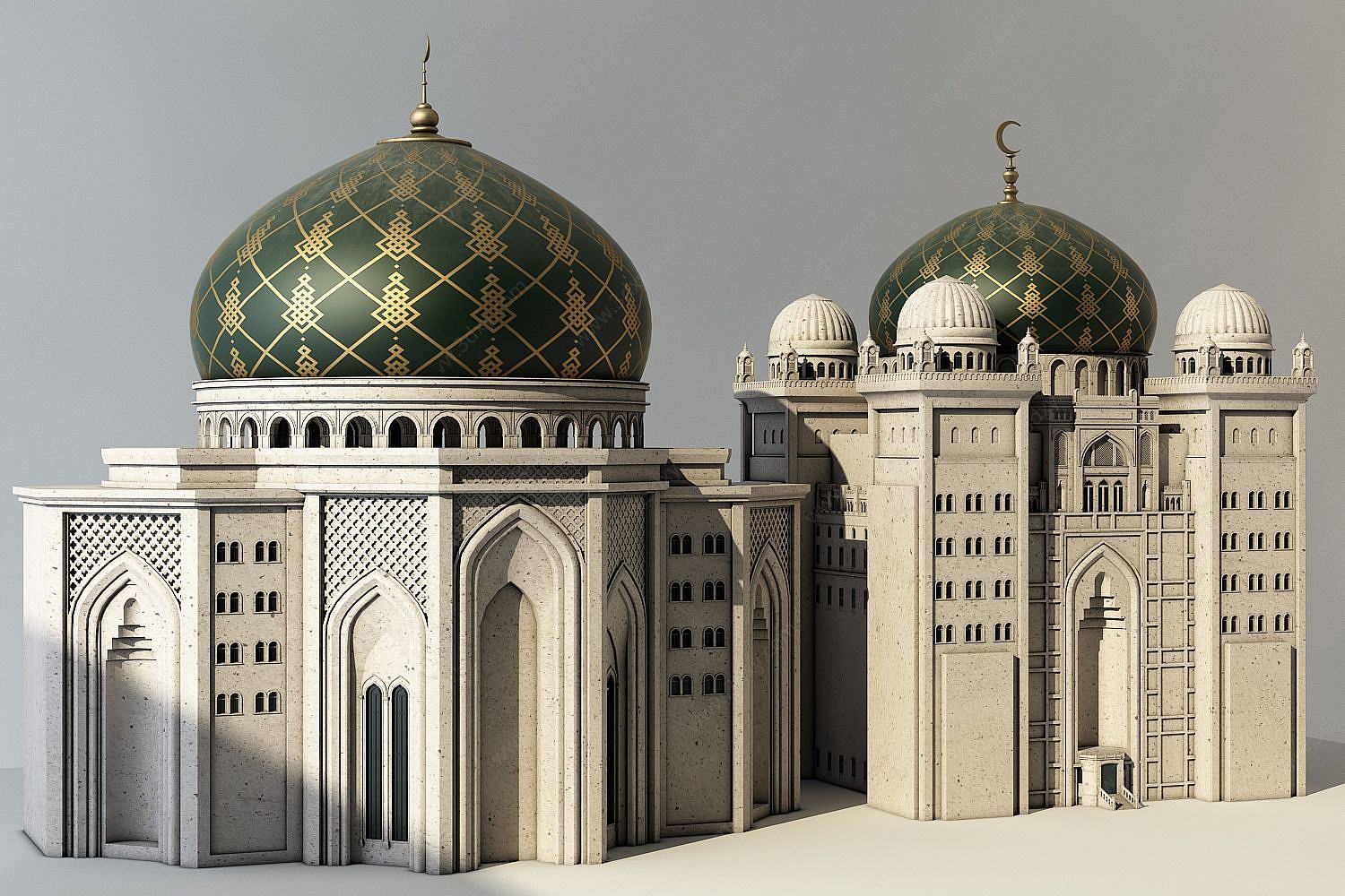 国外伊斯兰建筑外观3D模型