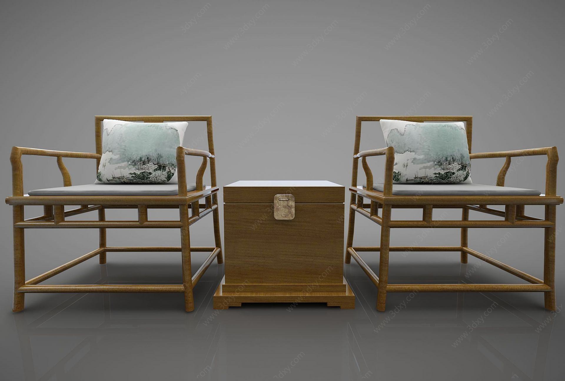 新中式沙发3D模型