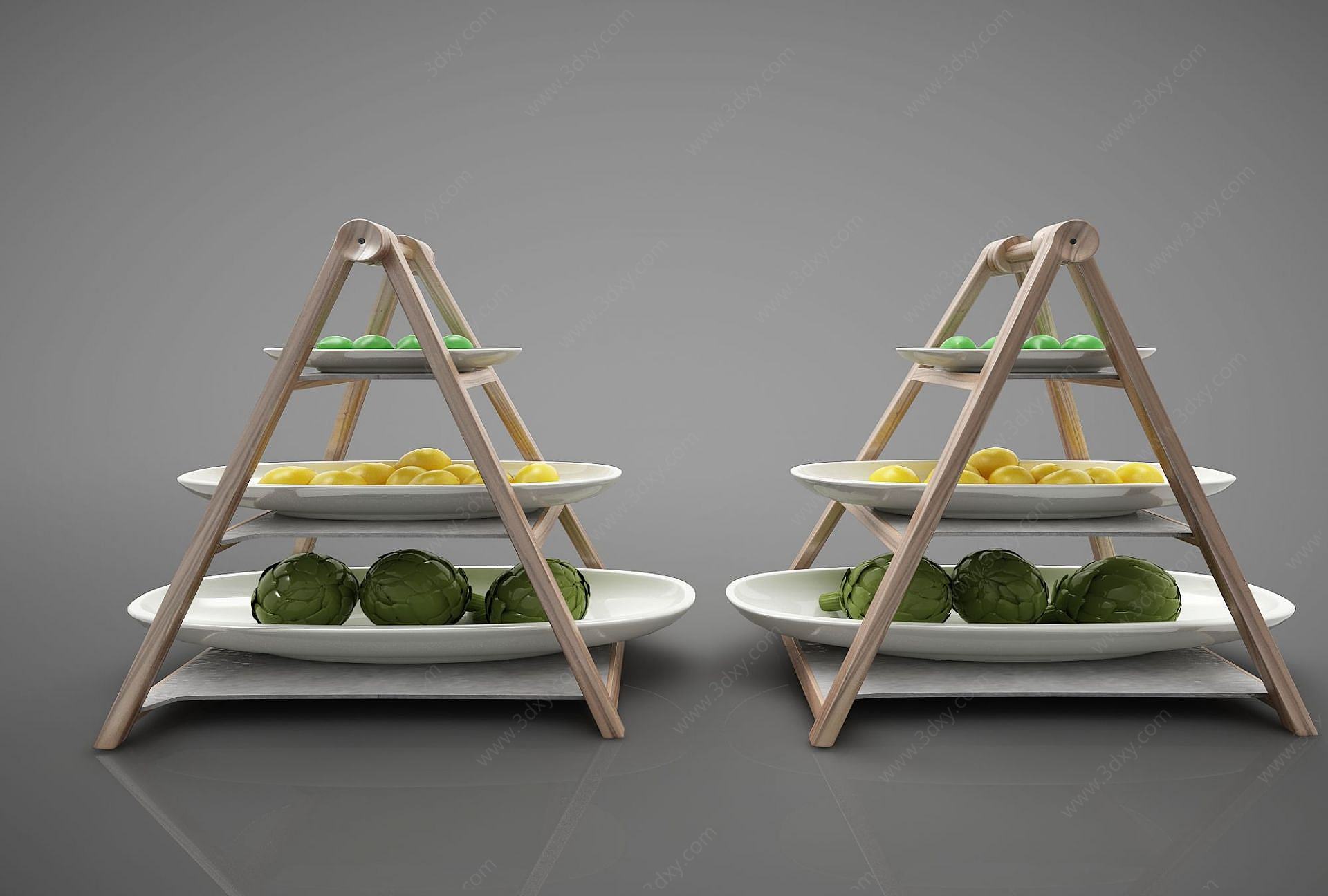现代风格食物摆件3D模型
